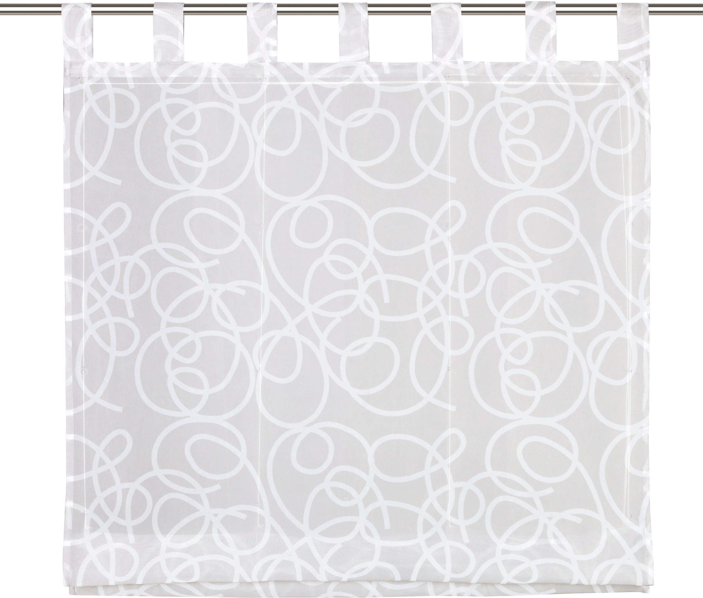 my home Raffrollo »Tanaro«, mit Schlaufen, Halbtransparent, Voile, Polyester