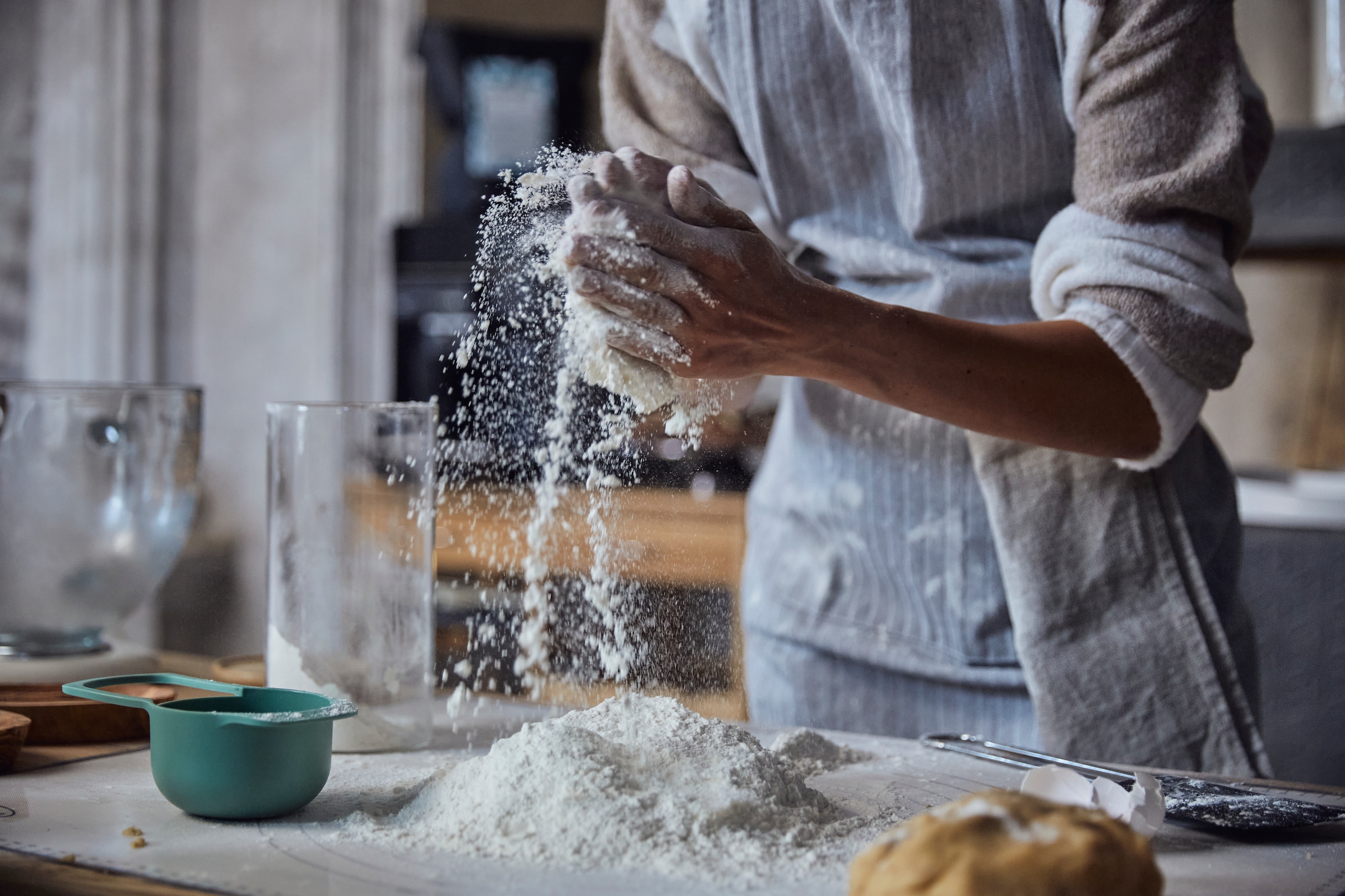 RÖSLE Backmatte, (1 tlg.), Arbeitsmatte mit Maßen, Silikon, hitzebeständig, spülmaschinengeeignet