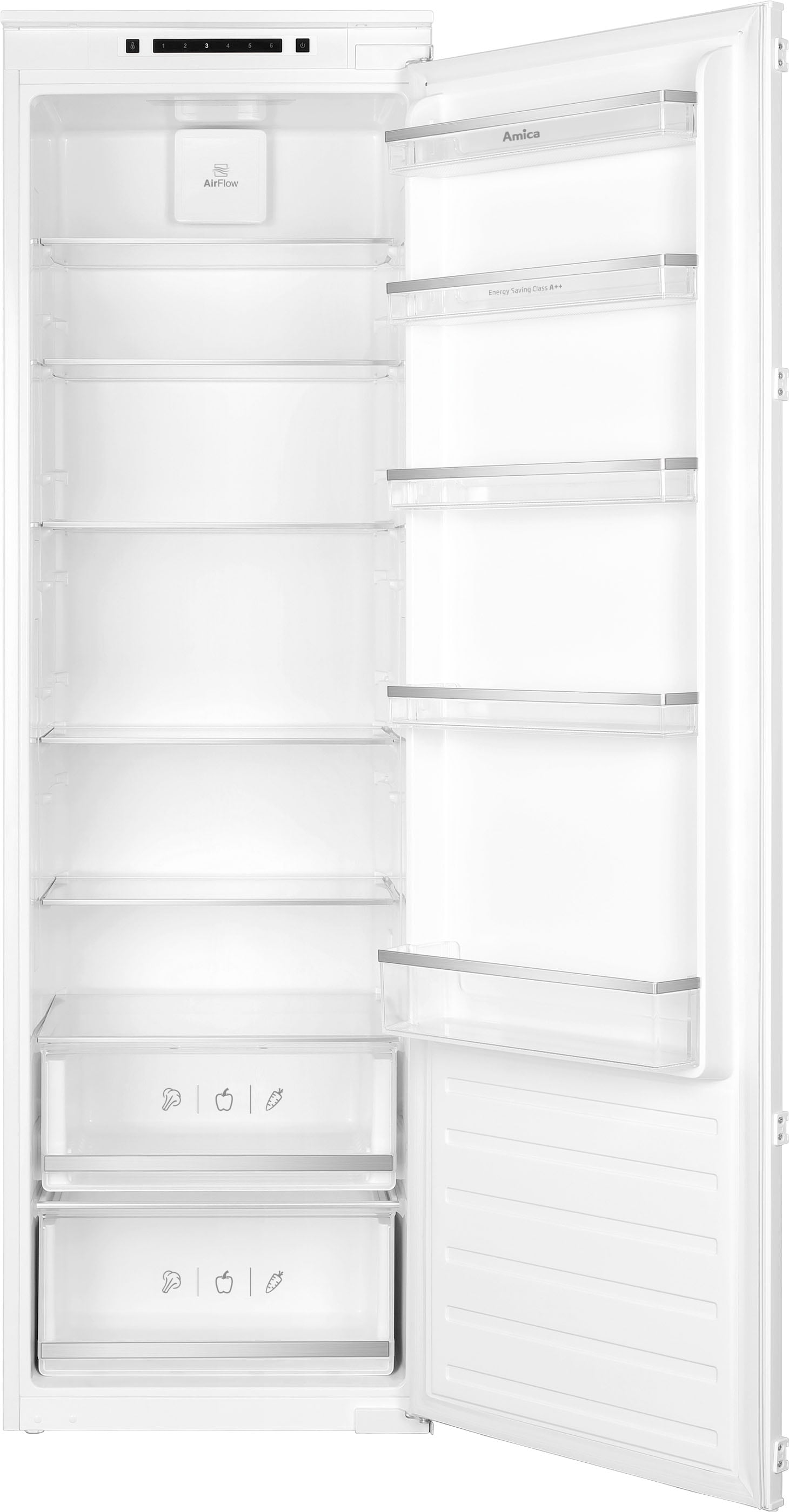 Amica Einbaukühlschrank »EVKSS 357 200« 176,9 cm hoch 54 cm breit in weiß