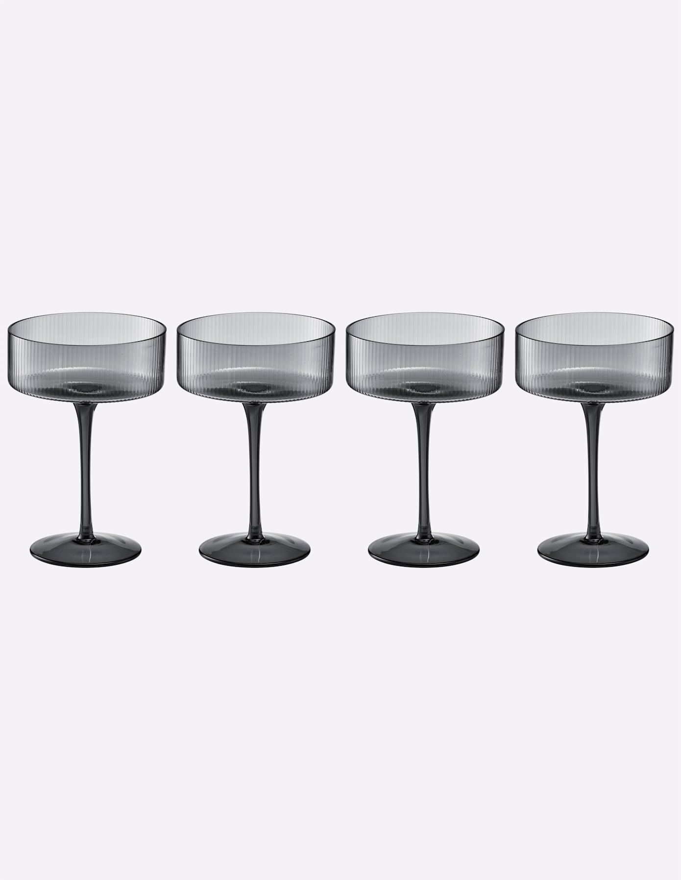 Gläser-Set in grau, Größe 17 cm