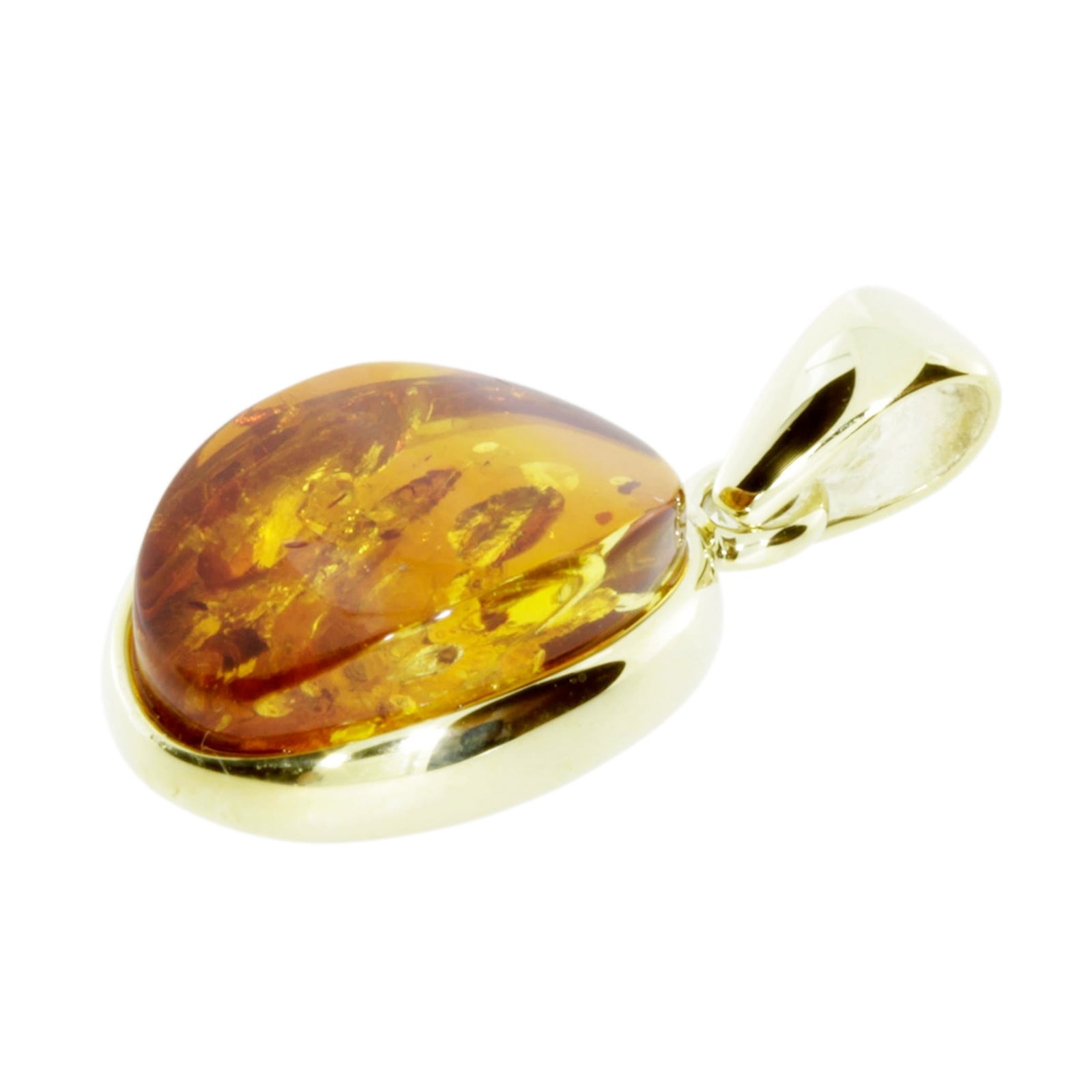 OSTSEE-SCHMUCK Kettenanhänger »- Classic 13x10 mm - Gold 333/000 - Bernstein«