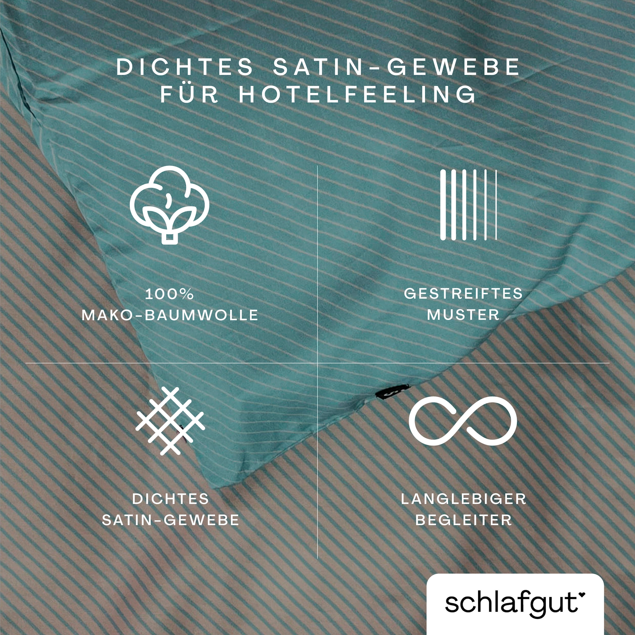 Schlafgut Bettbezug »Woven Satin Fade mit feinen Streifen«, (1 St.), mit Farbverlauf, Mix & Match: passender Kissenbezug erhältlich
