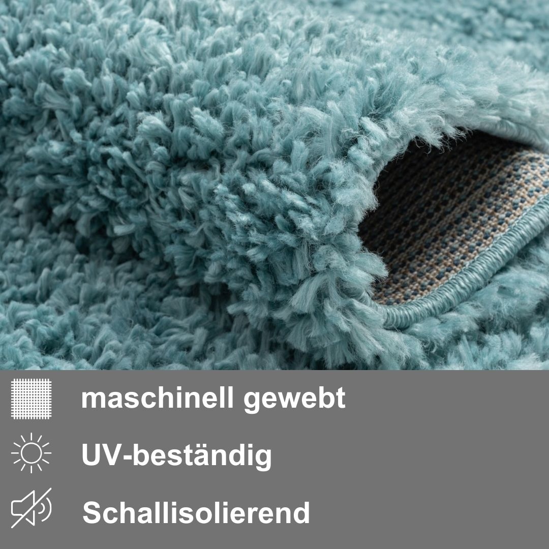 Myflair Möbel & Accessoires Hochflor-Teppich »My Shaggy«, rechteckig, 37 mm Höhe, Shaggy, Uni-Farben, leicht glänzend, Microfaser, extra flauschig