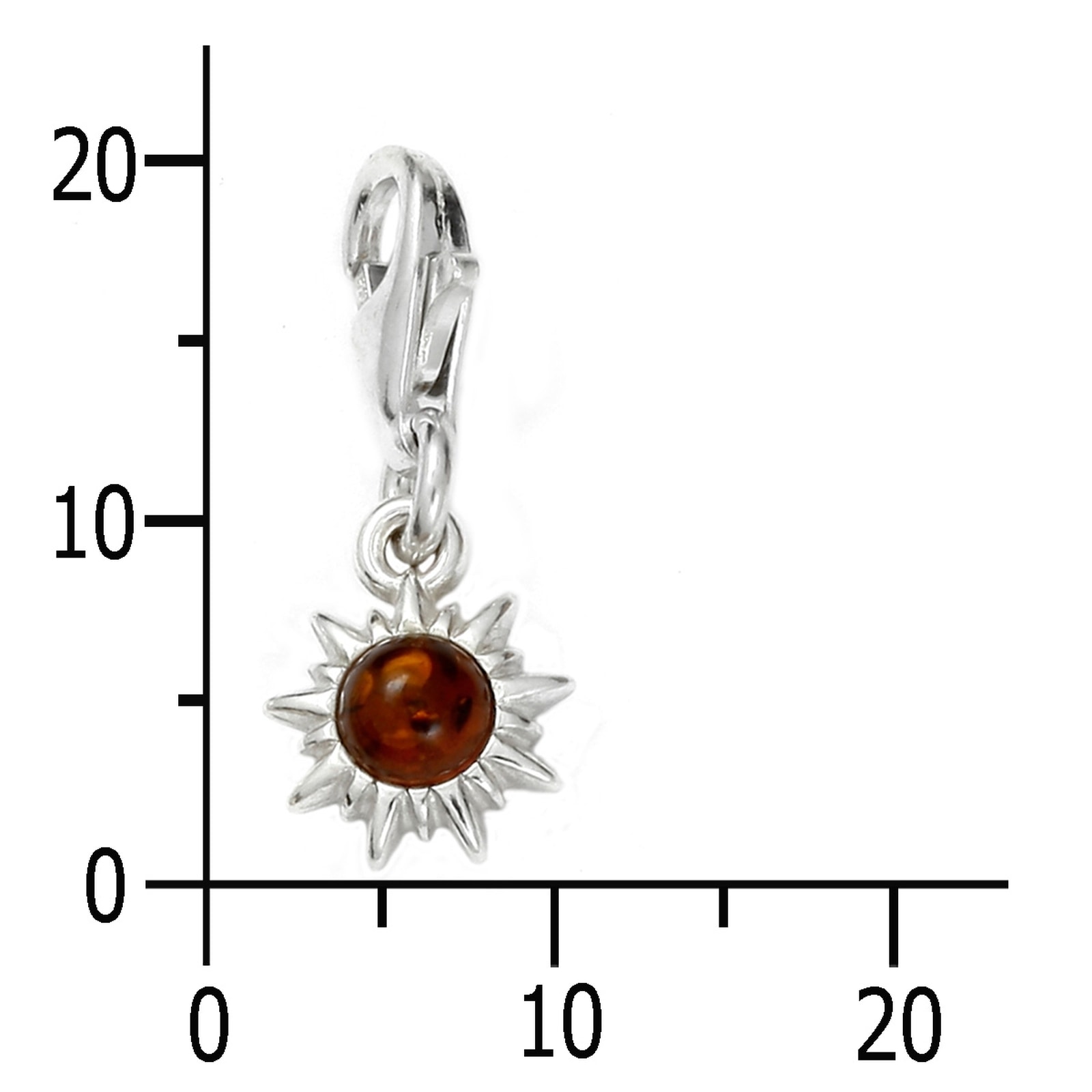 OSTSEE-SCHMUCK Kettenanhänger »- Sonne - Silber 925/000 - Bernstein«