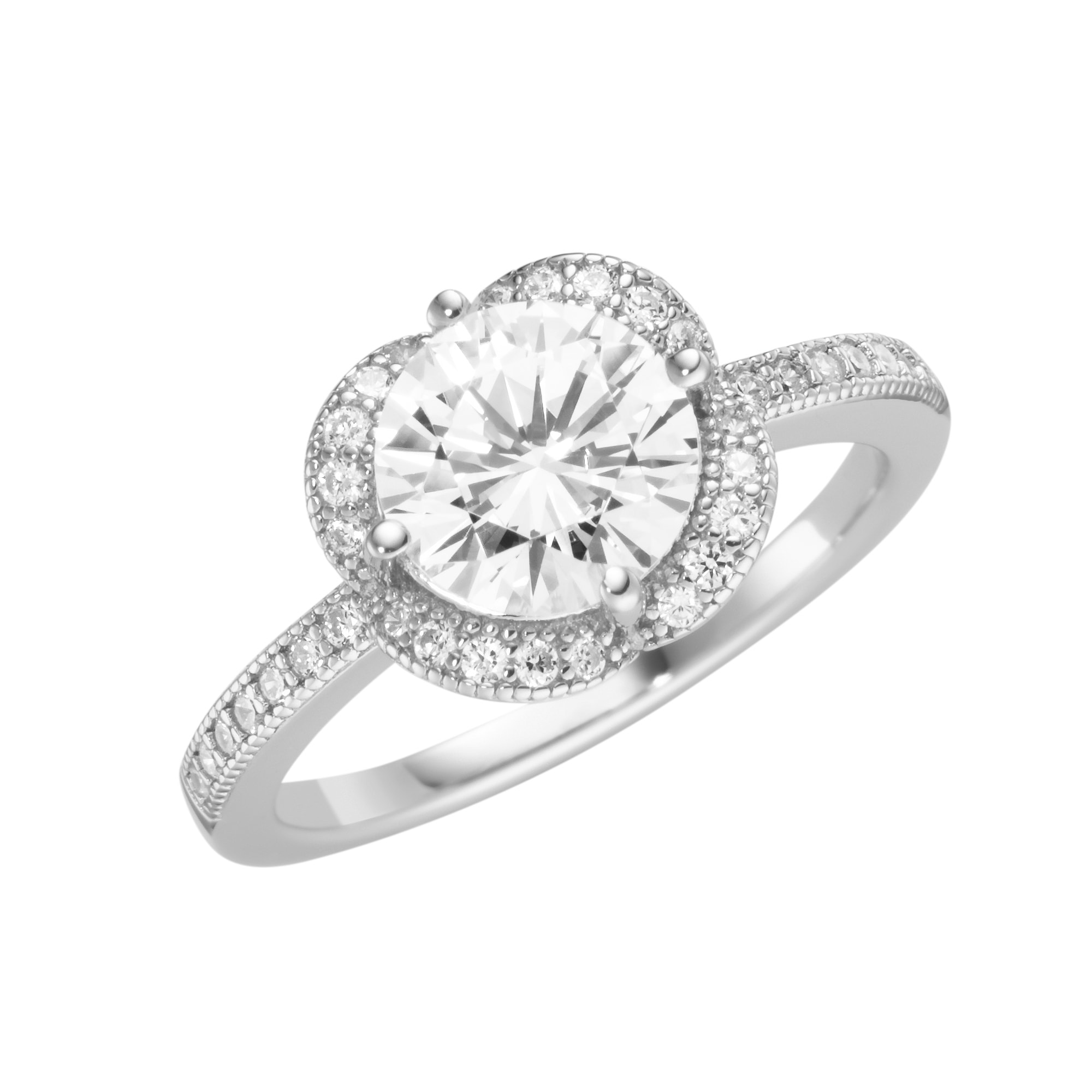 Silberring »Ring mit weißen Zirkonia Steinen, Silber 925«