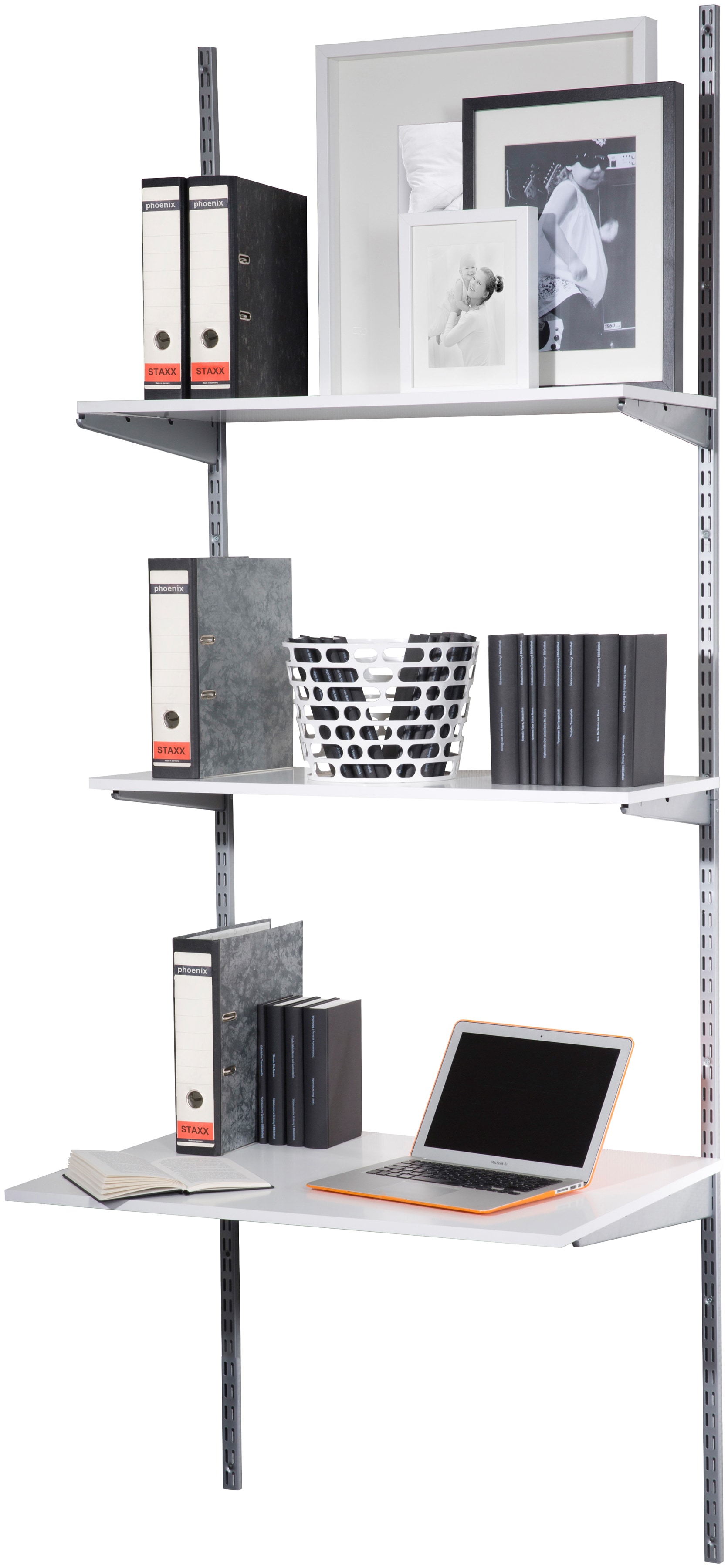 Phoenix Wandregal »Staxx« B/H/T: 85/223/62 cm in weiß, Größe B/H/T: 85 cm x 223 cm x 62 cm