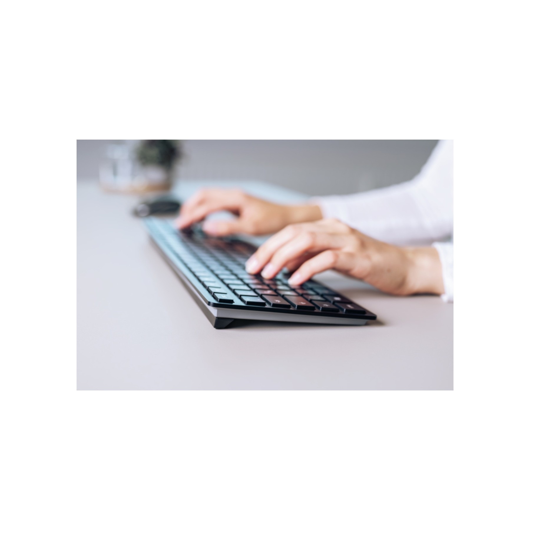 Cherry Tastatur »KW 9100 SLIM«, (Ziffernblock-Fn-Tasten-Windows-Sperrtaste-USB-Anschluss)