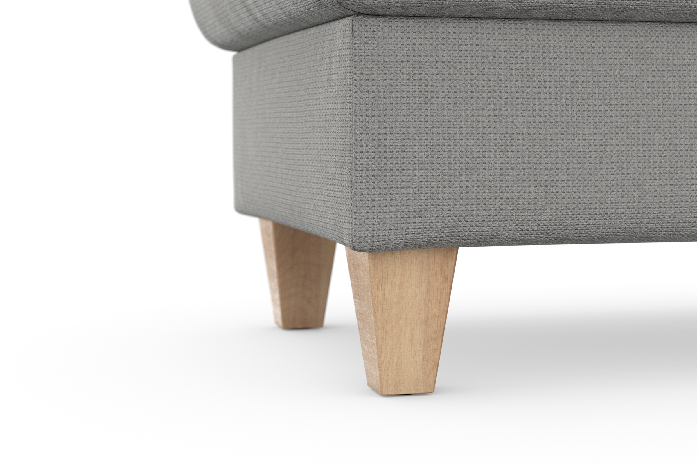 sit&more Stauraumhocker »Farö«, mit Stauraum und Federkern und naturfarbenen Füßen