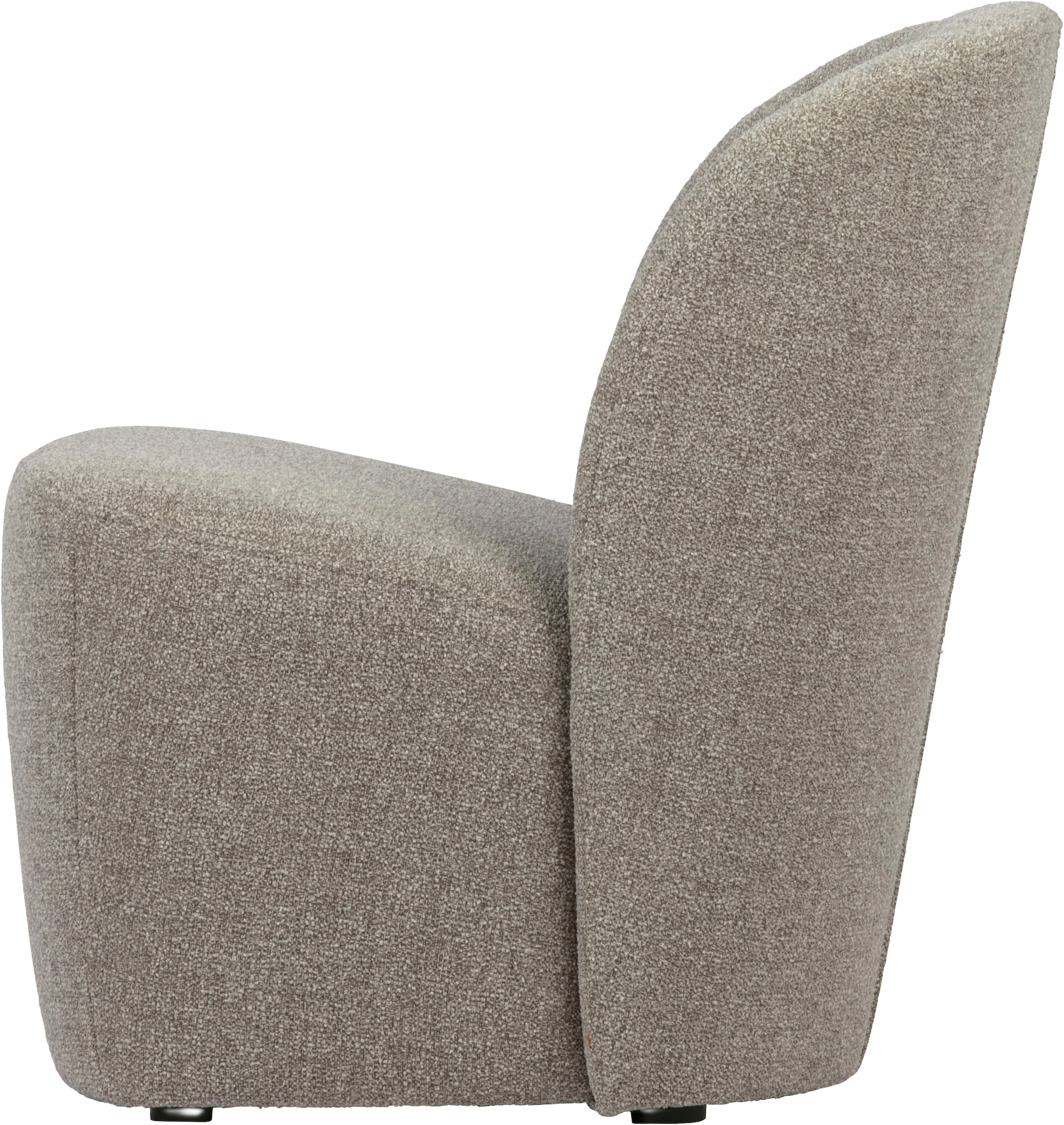WOOOD Loungesessel »Lofty mit Bouclé-Bezug und Hartholzrahmen B 68 x T 72 x H 75 cm« Hohe Verschleißfestigkeit, Sitzhöhe 42 cm, separates Rückenkissen