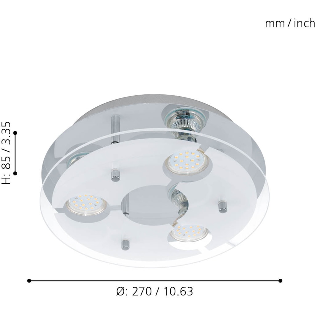 EGLO LED Deckenleuchte »CABI«, 3 flammig-flammig