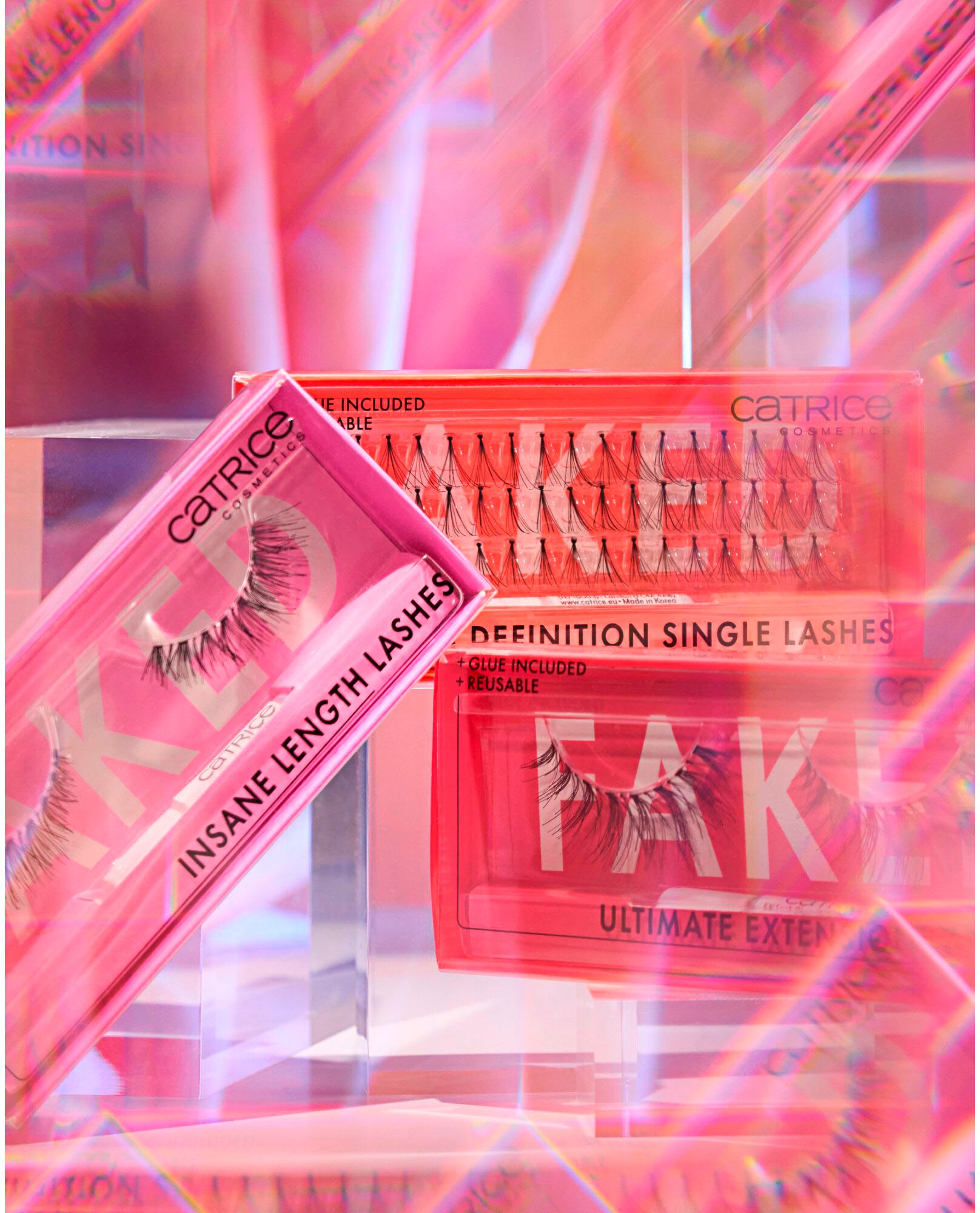 Catrice Bandwimpern »Faked Everyday Natural Lashes«, (Set, 3 tlg.), mit wiederverwendbarer Packung