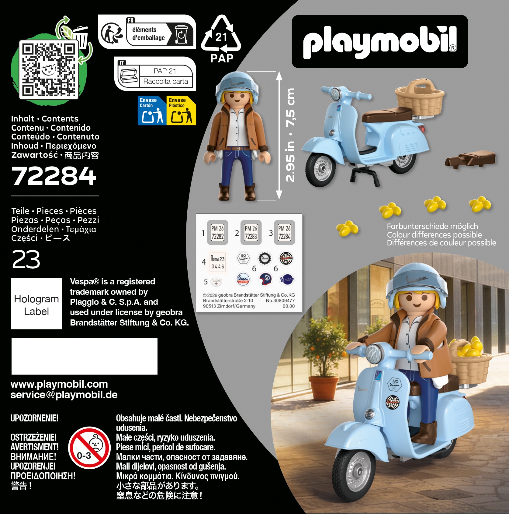 Playmobil® Konstruktions-Spielset »80 Jahre Vespa: Iconic Style (72284), Vespa« Made in Europe