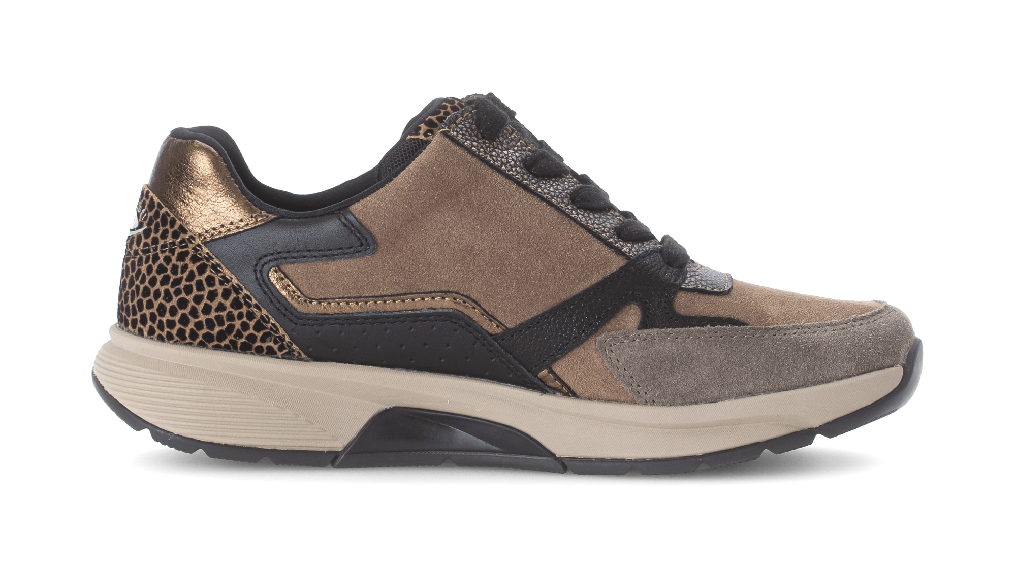 Gabor Rollingsoft Keilsneaker, Schnürer, Halbschuh, Freizeitschuh mit zusätzlichem Reißverschluss