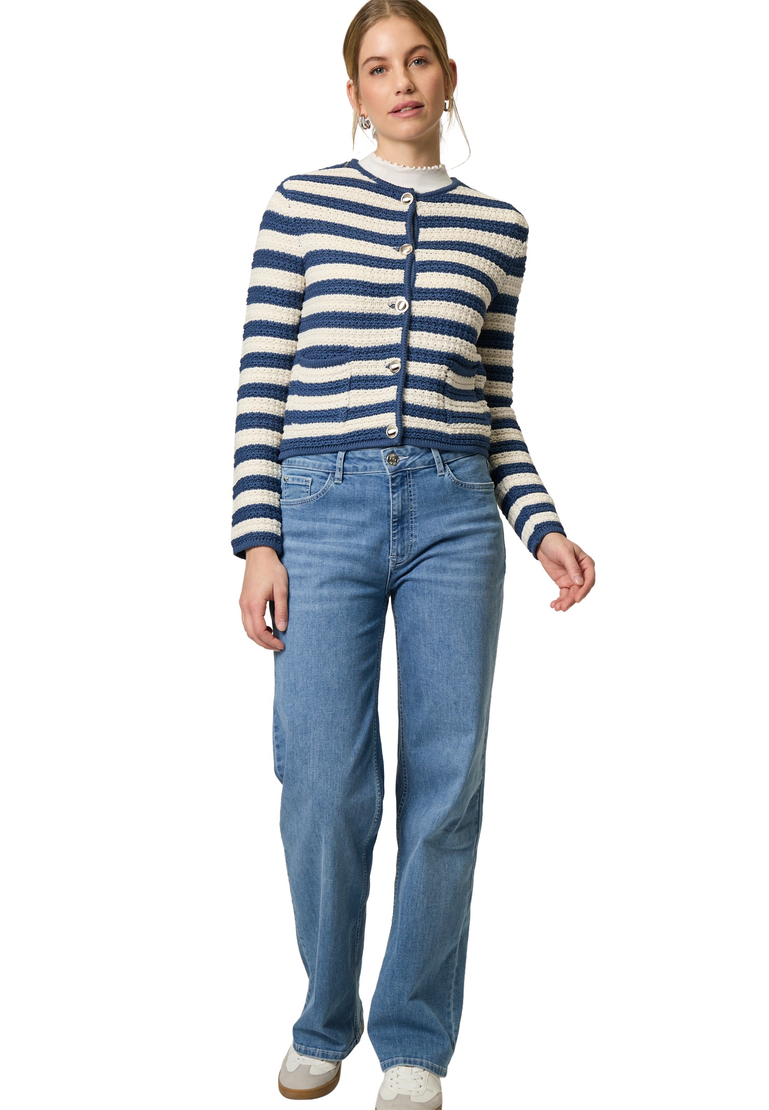 Zero Strickjacke »Strickjacke mit Streifen«