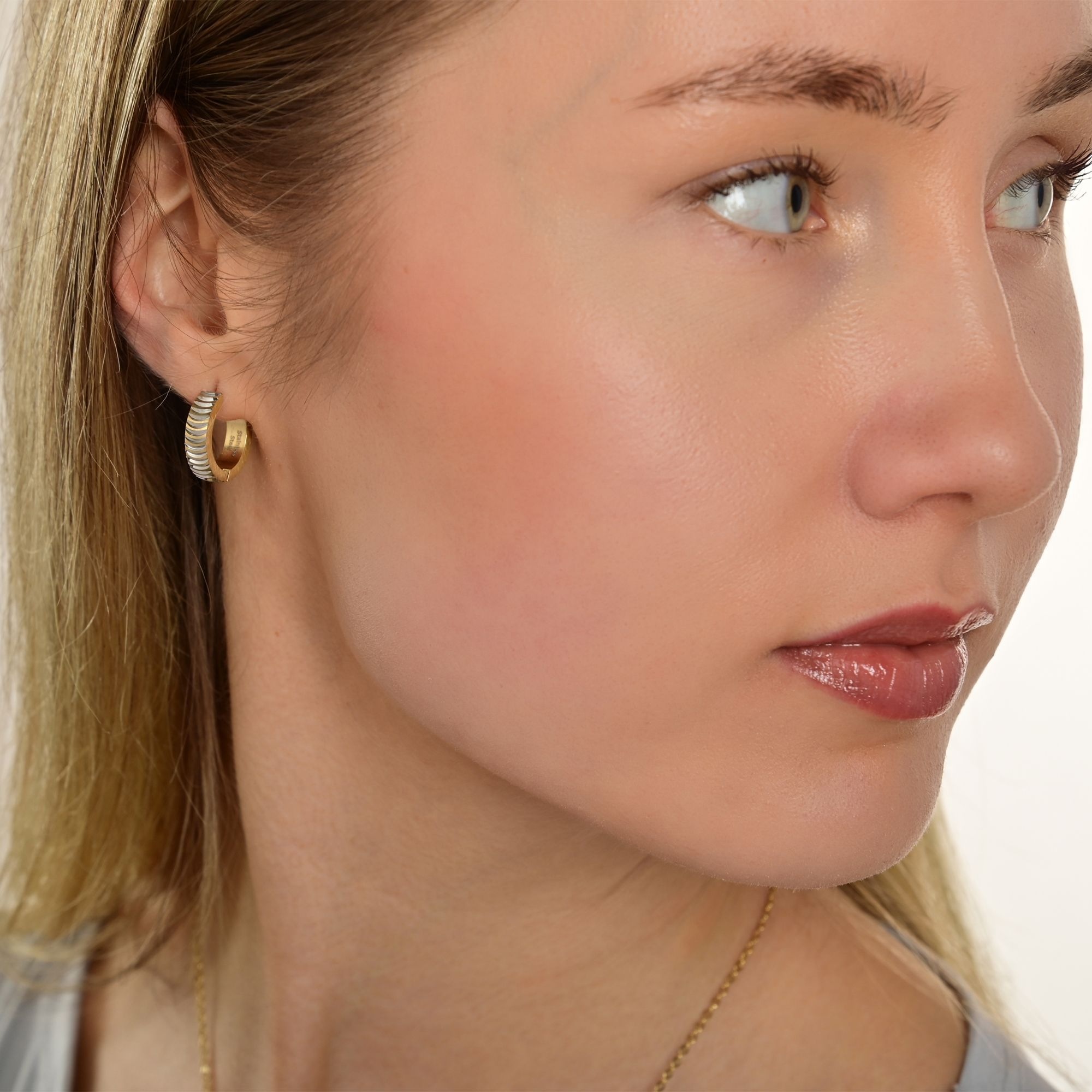 Adelia´s Paar Creolen »Damen Ohrringe ¿ Klappcreole aus Edelstahl«
