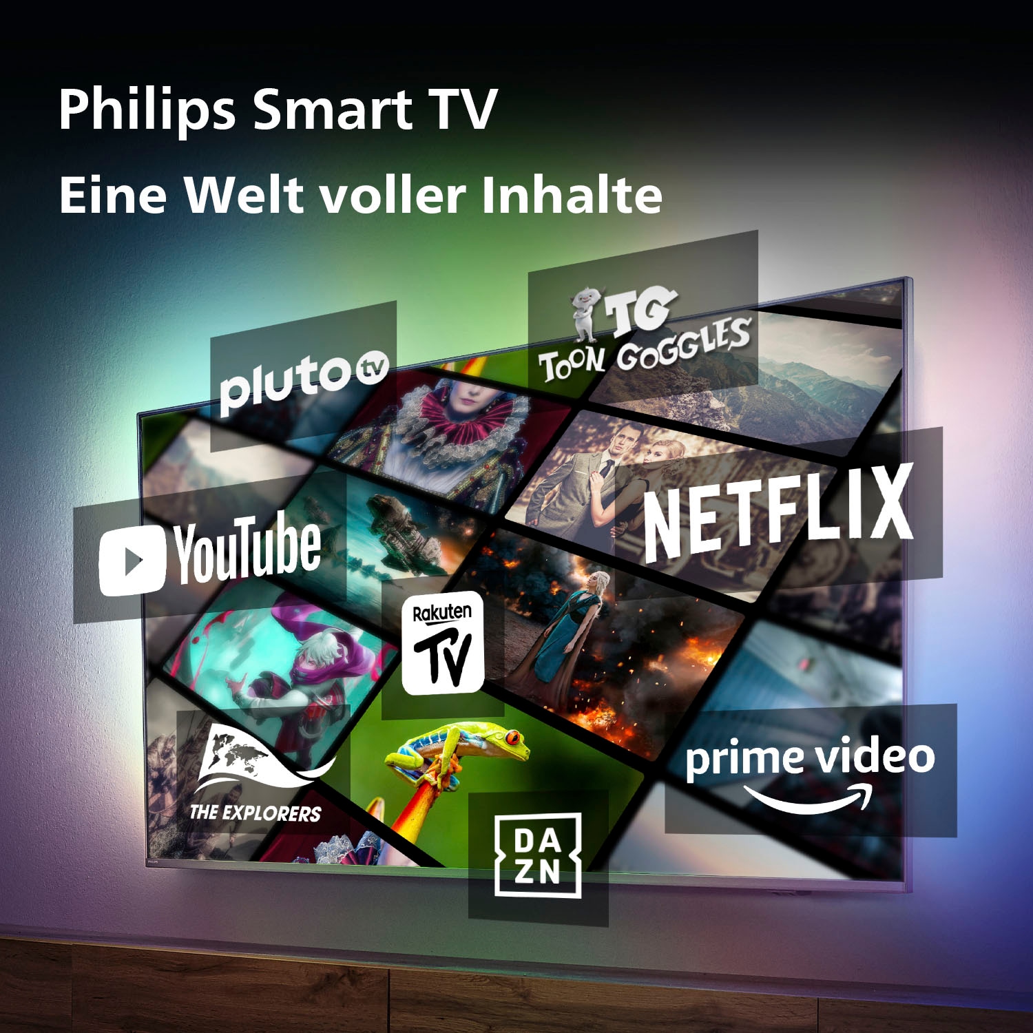Philips LED-Fernseher, 139 cm/55 Zoll, 4K Ultra HD, Smart-TV