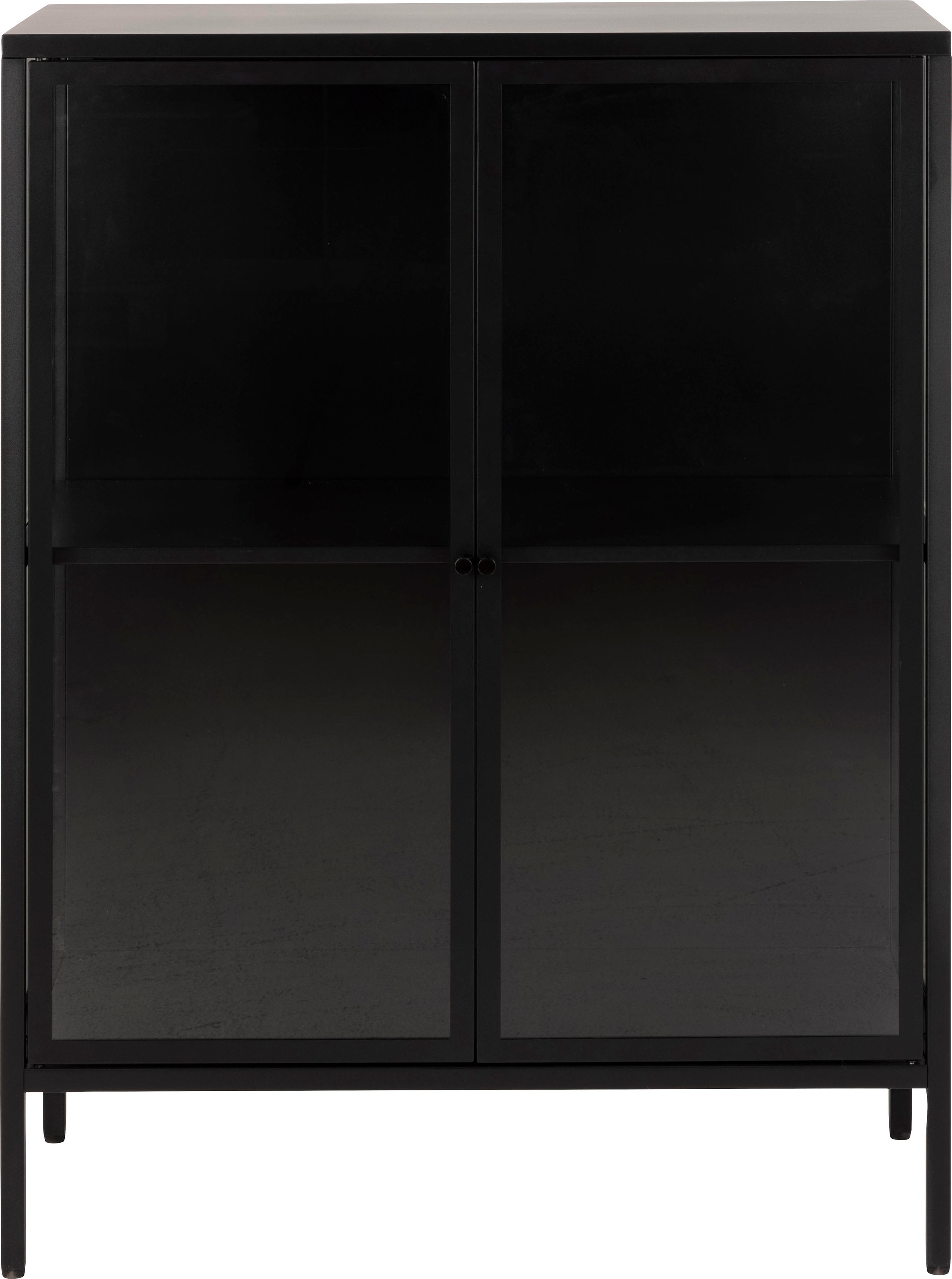 ACTONA GROUP Vitrine »New York«, schwarzes Metall mit Glastüren, 2 Fächern, Höhe  100 cm online kaufen
