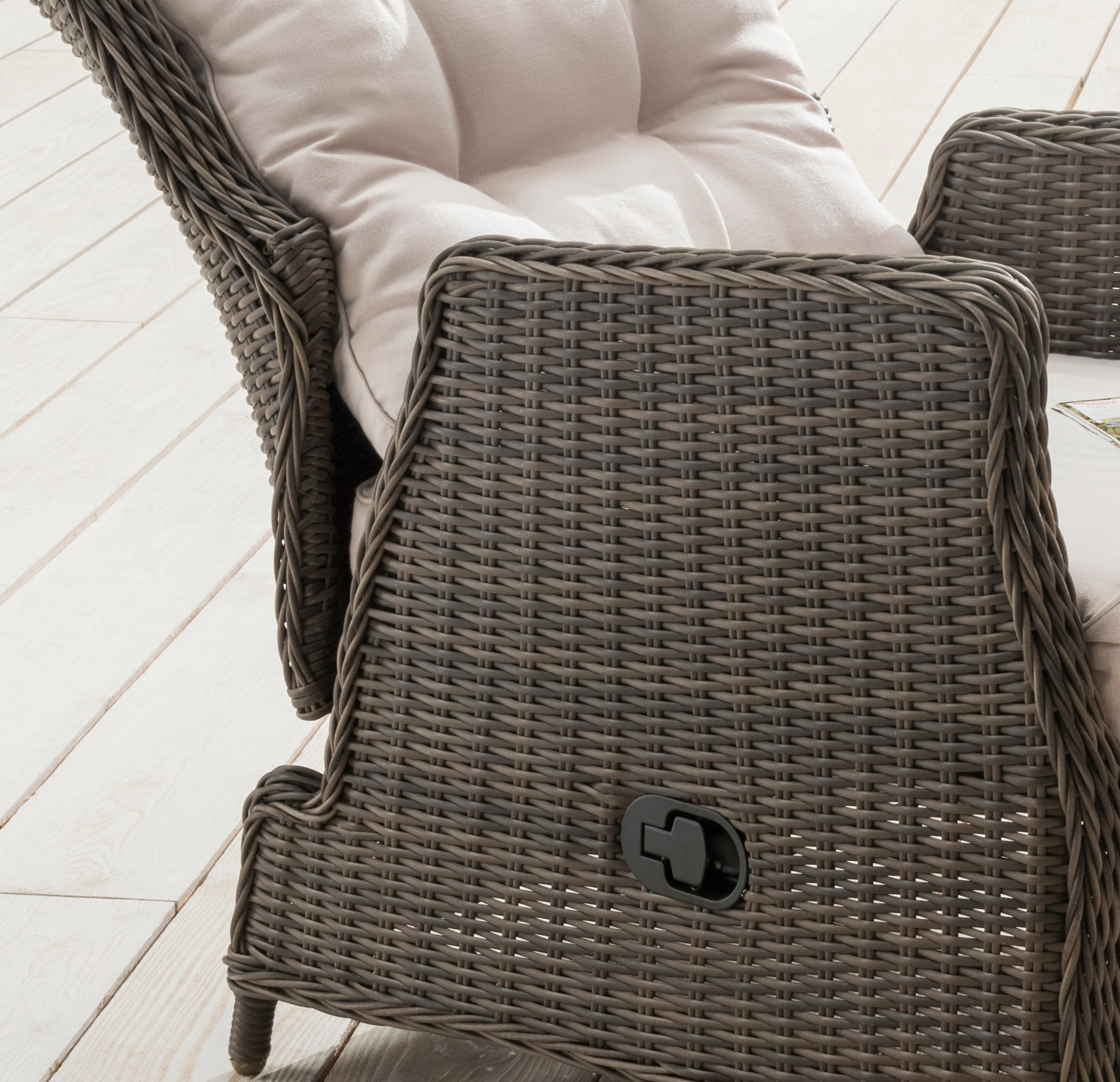Destiny Gartensessel »CASA RELAX«, 3-tlg., Polyrattan, verstellbar, inkl. Polsterauflagen+Reißverschlüsse