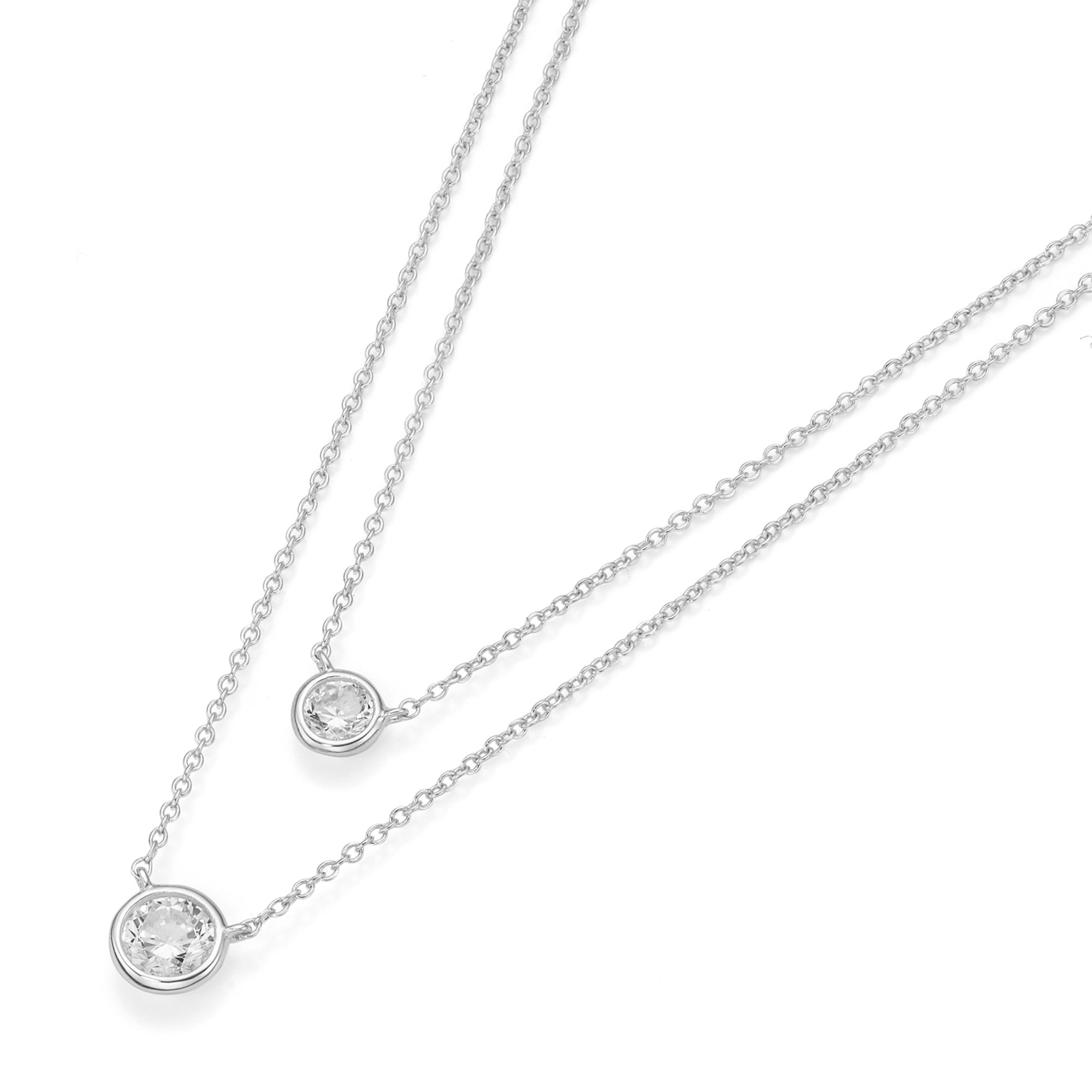 925« Doppelreihig Silber »Collier Smart Jewel bei mit OTTO kaufen Zirkonia Steinen, Collier