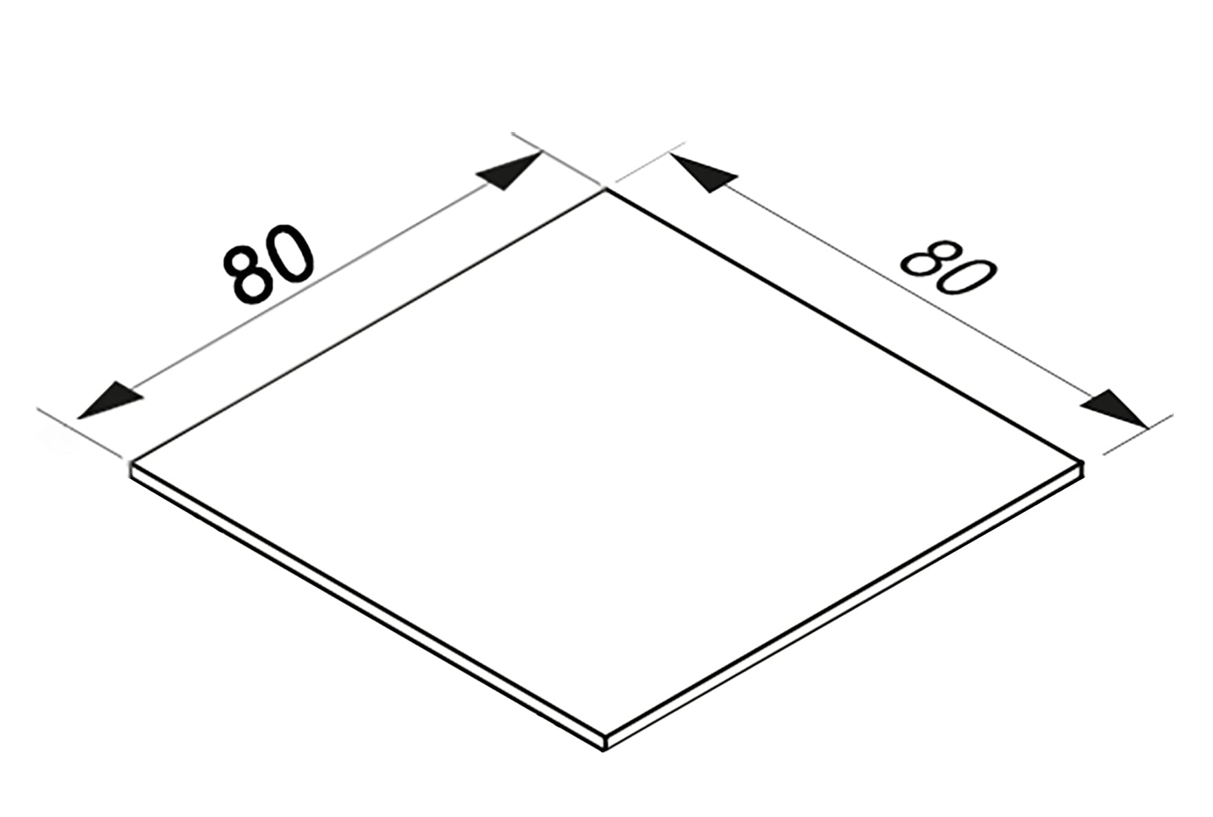 VCM Schreibtisch »Eckplatte Schreibtisch Lona 80x80« 1 Stk. tlg.