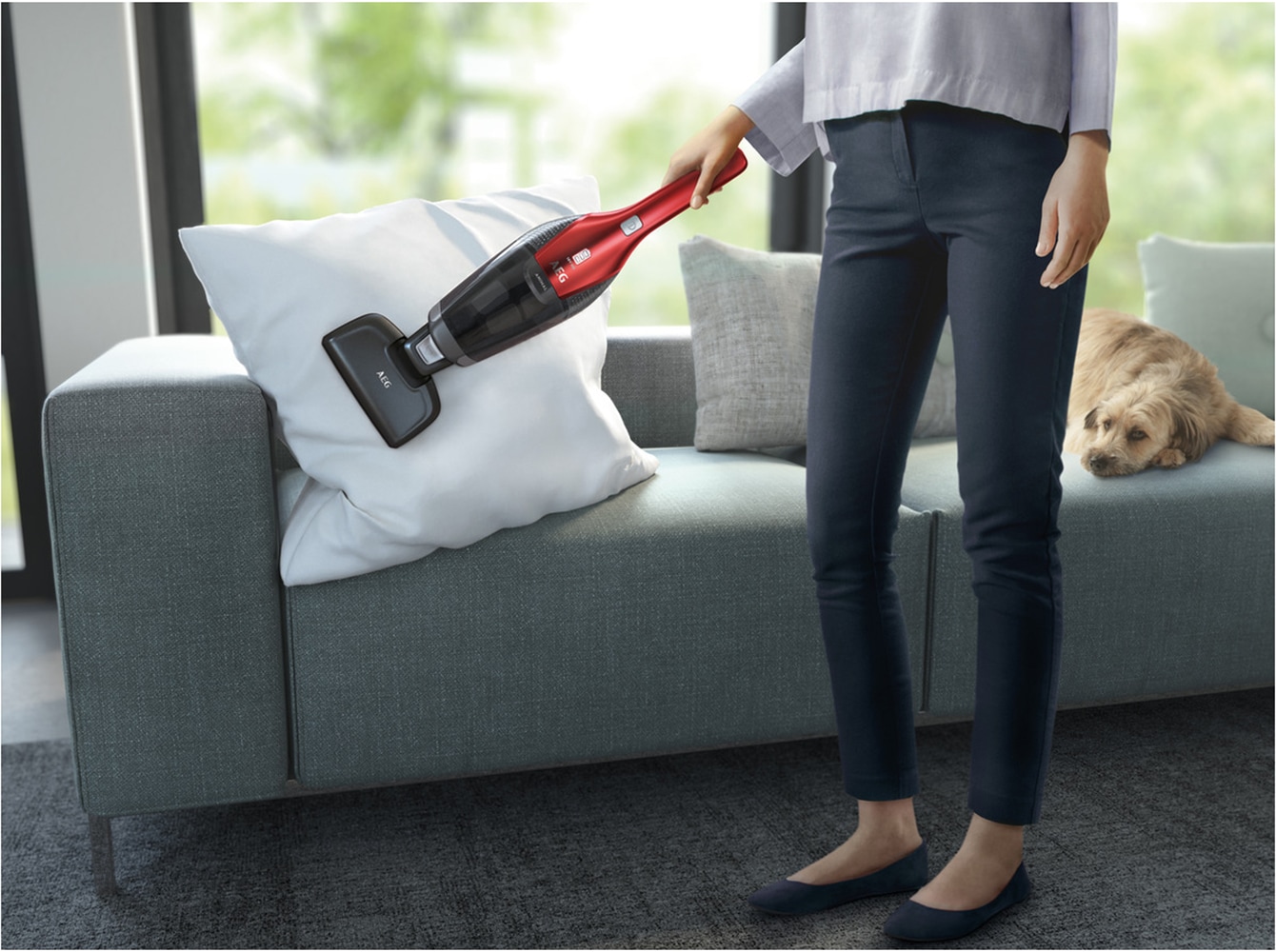 AEG Akku-Hand-und Stielstaubsauger »CX7 ANIMAL AKKU-STAUBSAUGER (CX7-2-45AN)« 2in1-Funktion, ideal zur Tierhaarentfernung, bis zu 45 Min. Laufzeit