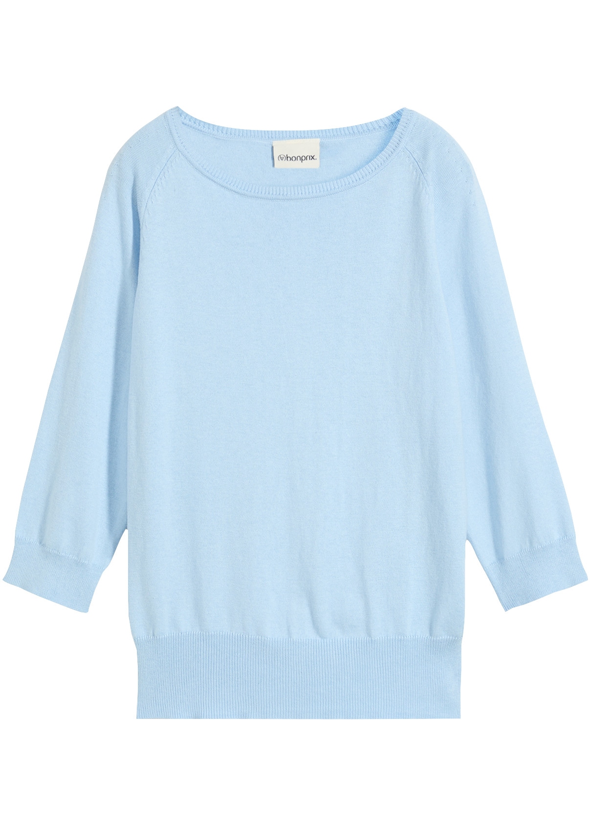bonprix Strickpullover Oversize-Passform, 3/4-Ärmel, aus Seide und Baumwolle