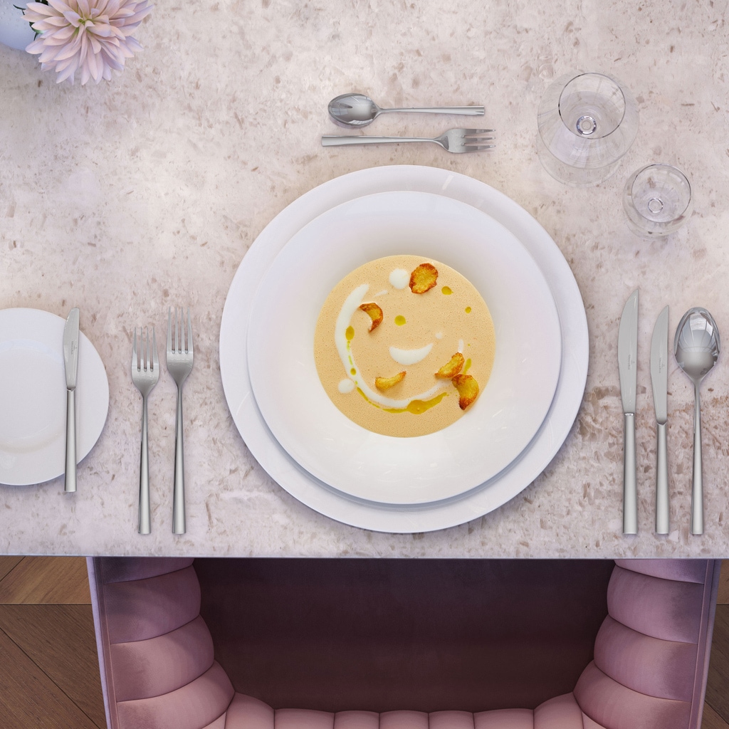 Villeroy & Boch Tafelgabel »Tafelgabel Piemont 206 mm 6er Set silber« Spülmaschinenfest