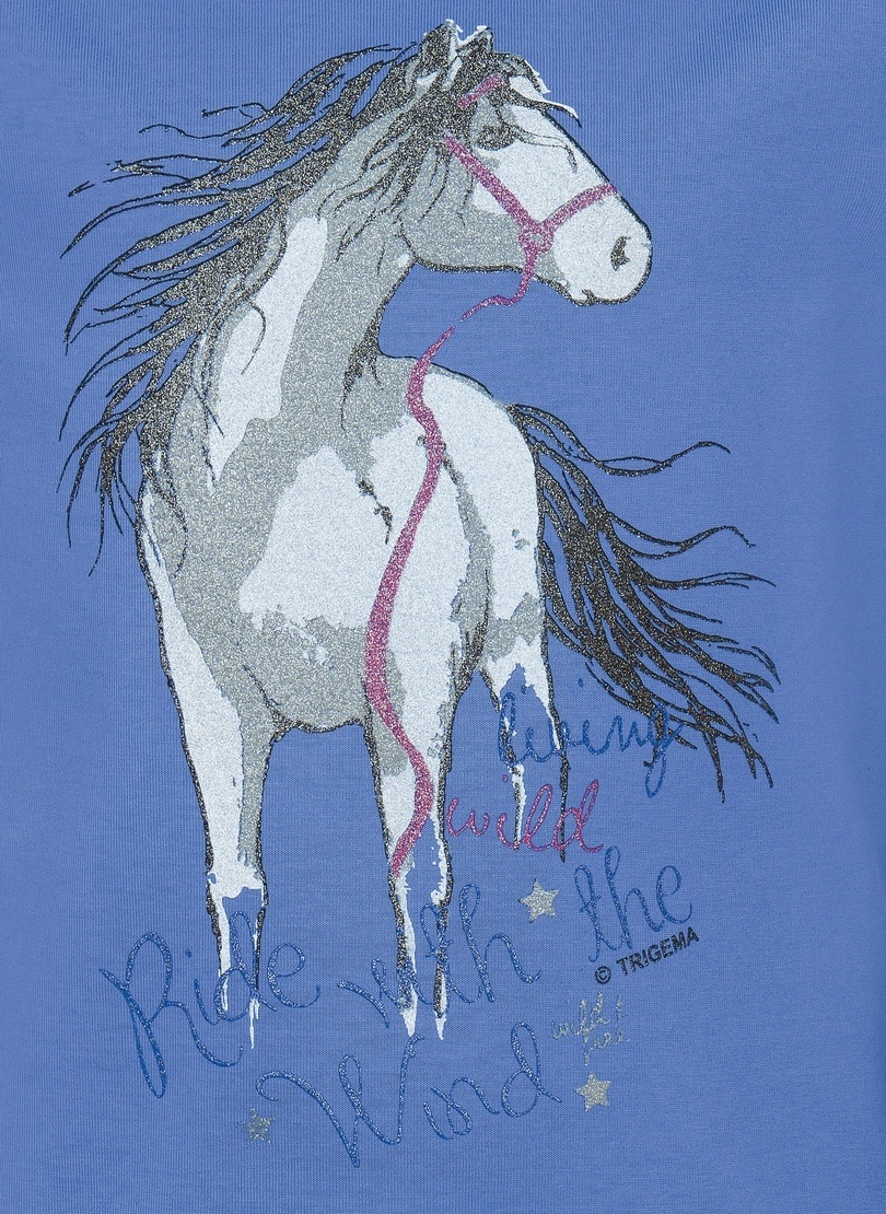Trigema T-Shirt »TRIGEMA T-Shirt mit Pferd«, (1 tlg.)