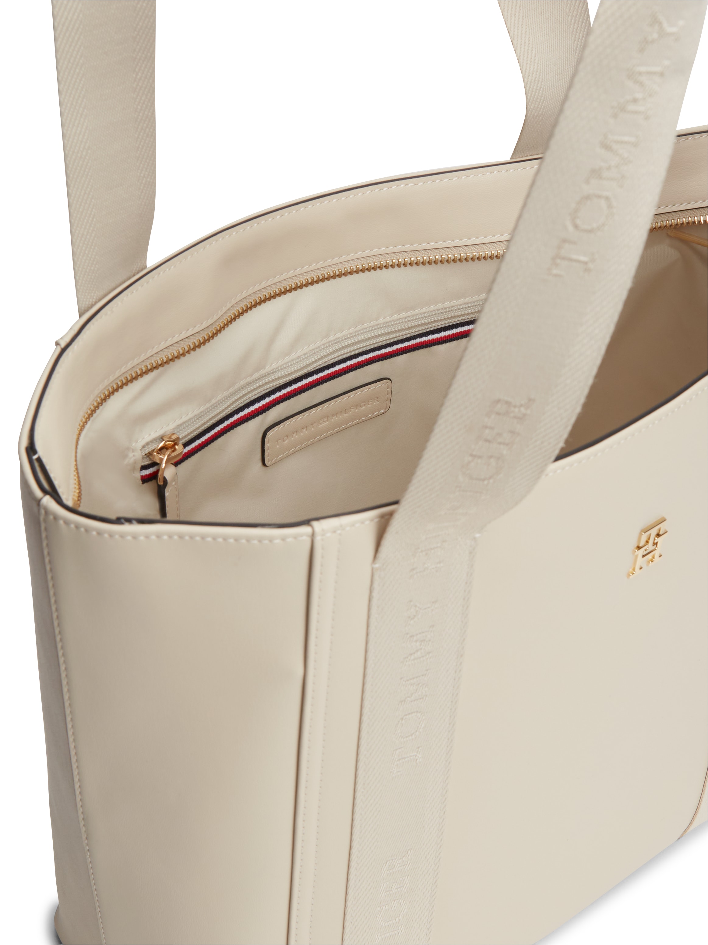 Tommy Hilfiger Tragetasche »IM LATAM LOGO TOTE« Damen Schultertasche, Handtasche mit Logoschriftzug