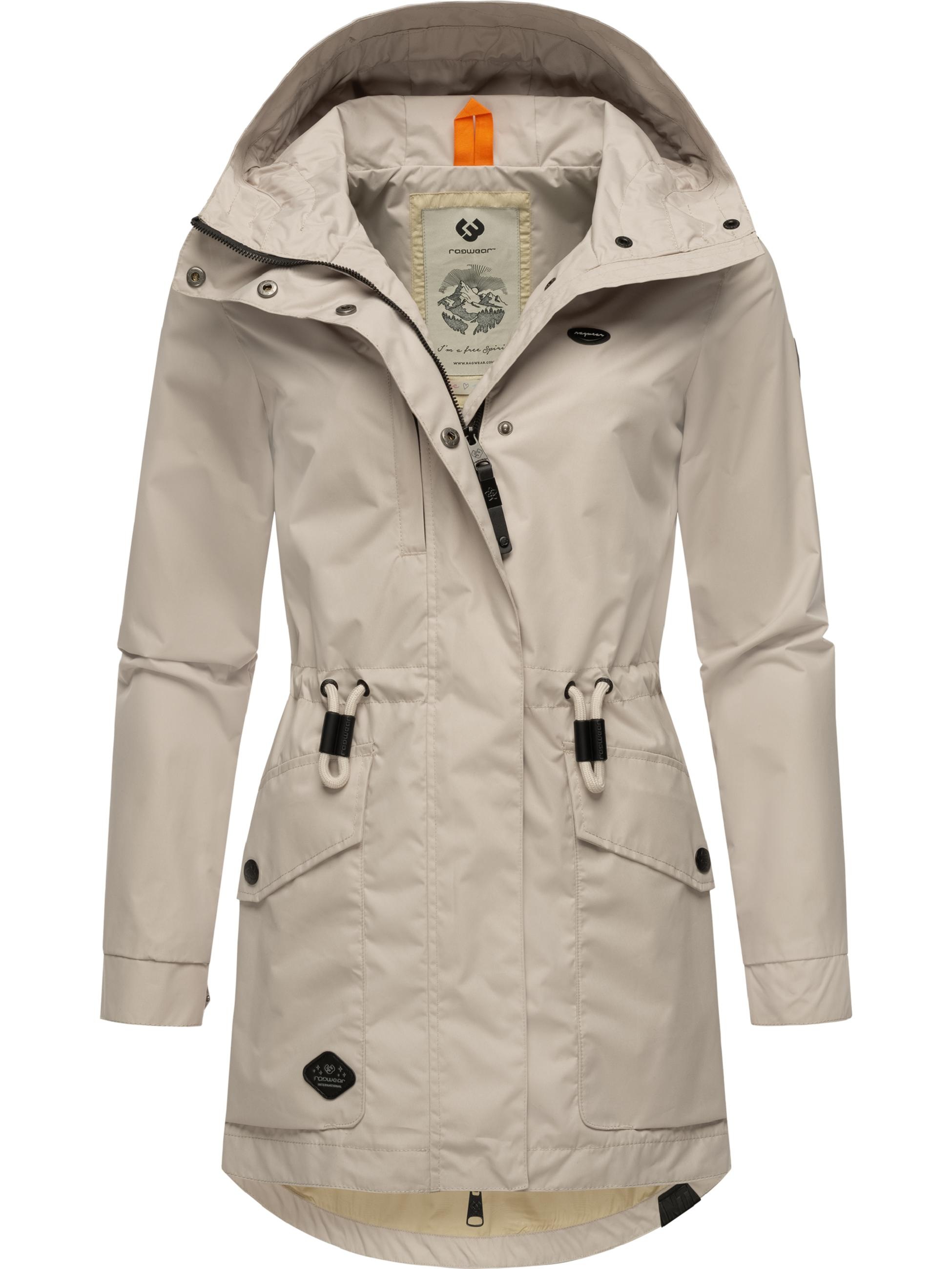 Ragwear Parka »Outdoorjacke Alysa«, mit Kapuze, stylische Damen Übergangsjacke mit Taillenzugband