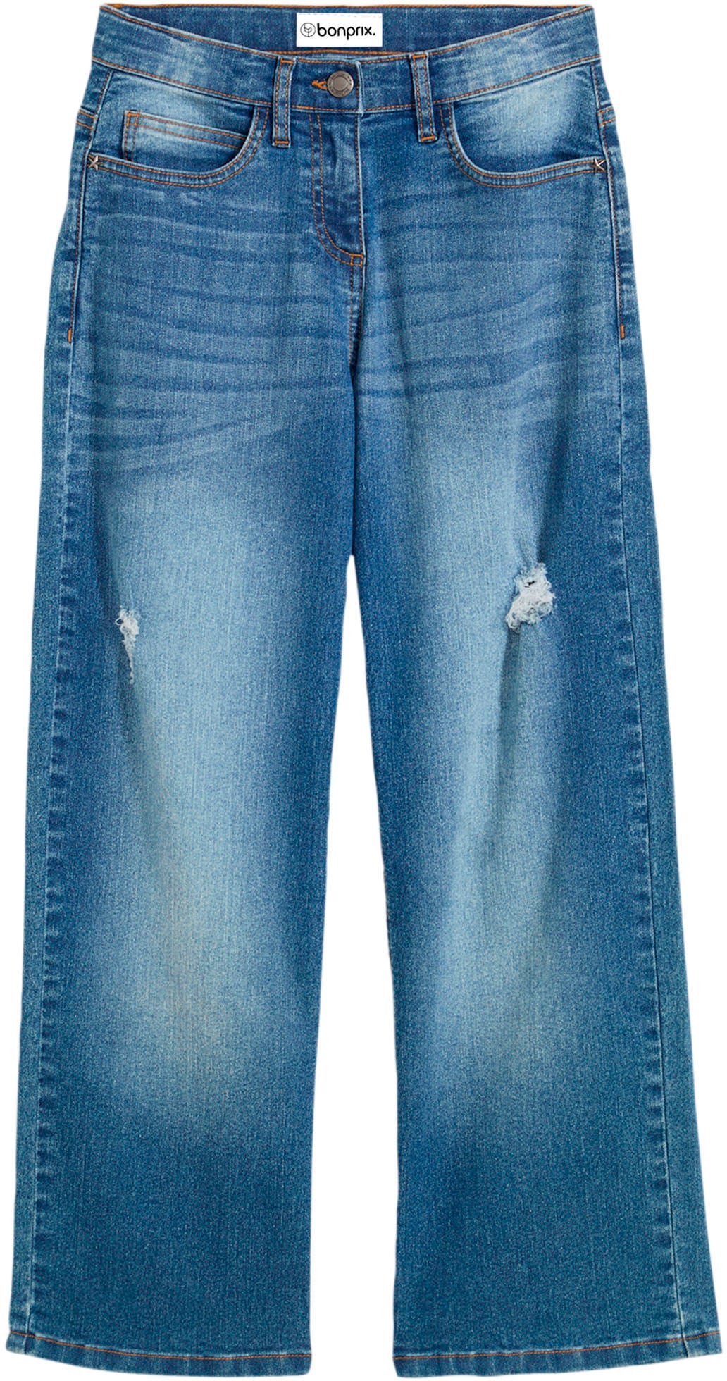 bonprix Weite Jeans lockere Passform, mit Five-Pocket-Style