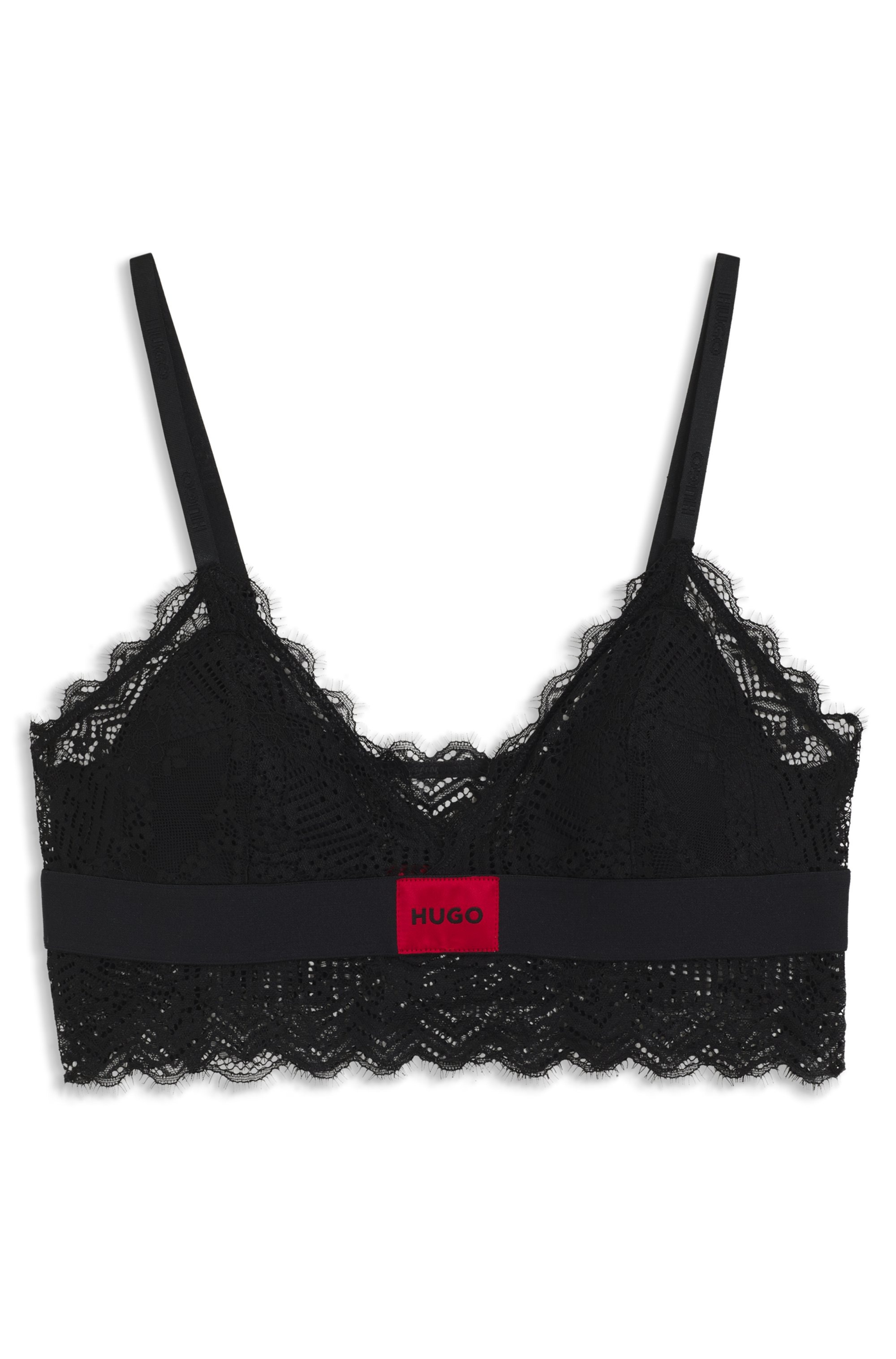 HUGO Underwear Bügelloser BH »TRIANGLE RL LACE«, mit Hugo-Label am Bund