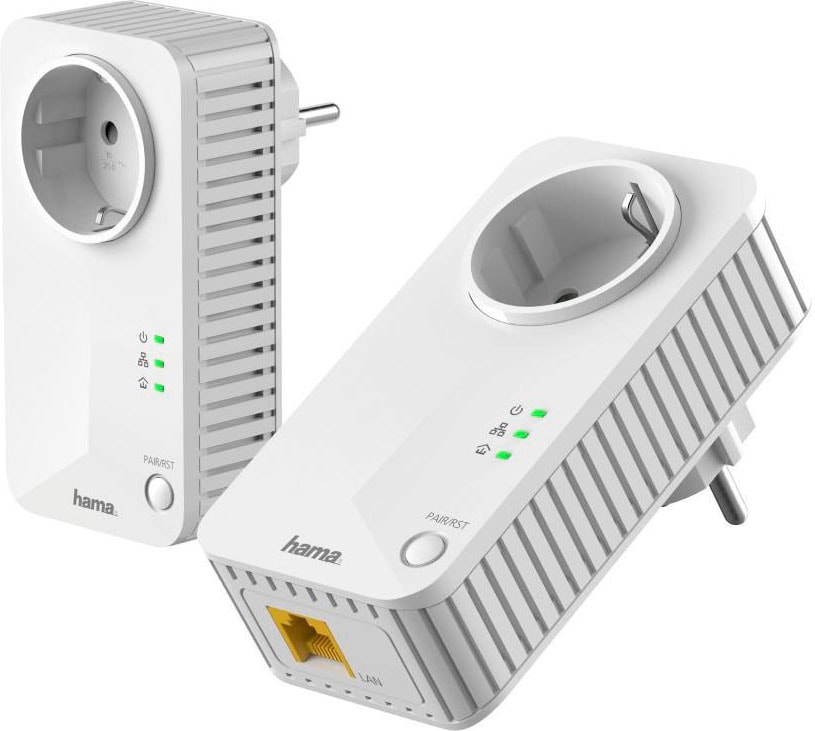 Hama Netzwerk-Adapter »Powerline 600 Mbps Set "Socket"«