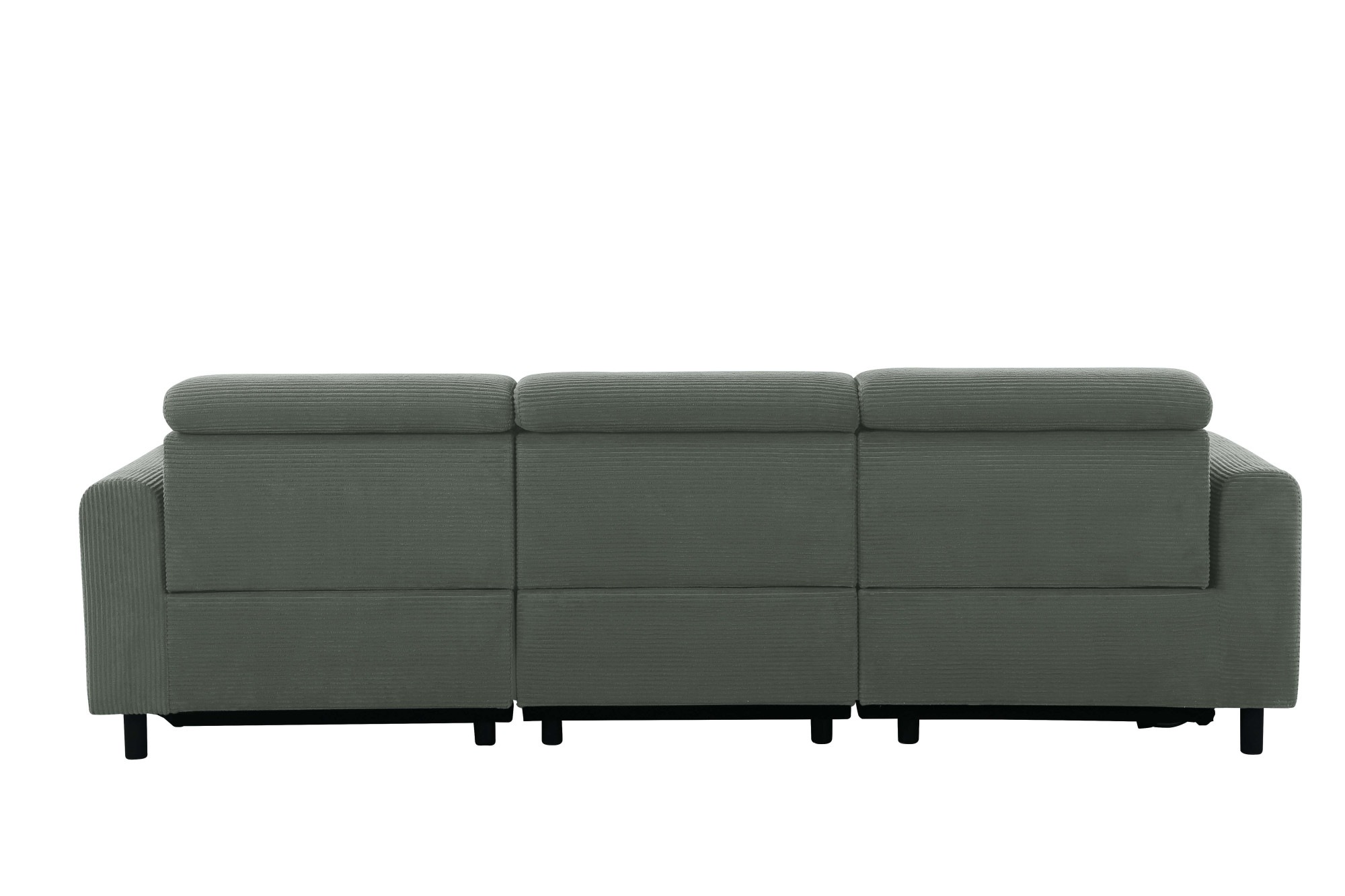 Home affaire Ecksofa »SKAANE in Cord, L-Form, 274 cm, manuelle u. elektrische Funktion,«, rundes Design, Kopfteilverstellung, Federkernpolsterung
