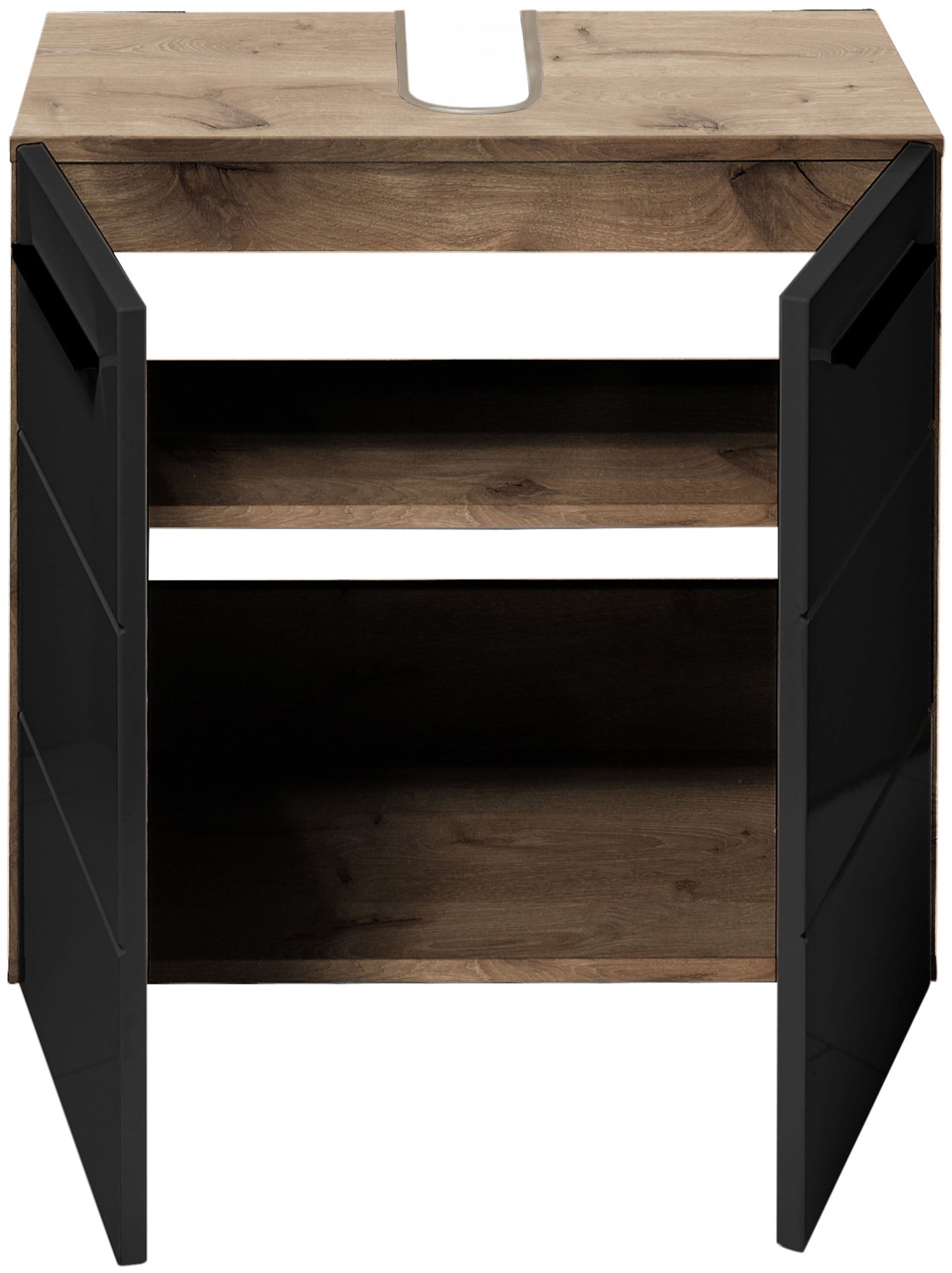 BASIC by Balculina Waschbeckenunterschrank »Rom BxHxT 60x62x31« 1 Stk. tlg. Breite 60cm, Kunststoffgriffe, Made in Europa