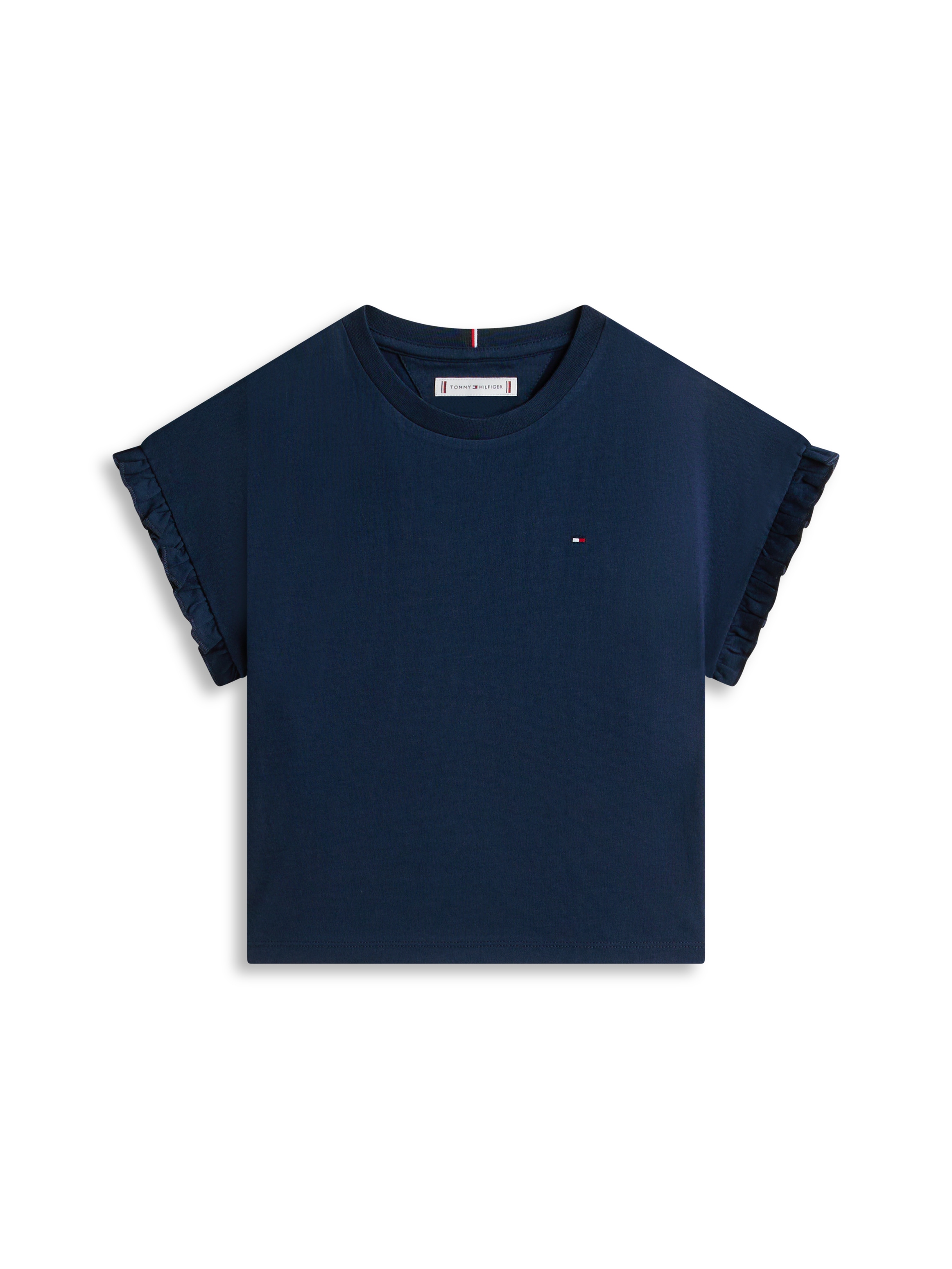 Tommy Hilfiger T-Shirt »ESSENTIAL TOP SHORT SLEEVE« Kinder bis 16 Jahre, mit Rüschen, relaxed fit