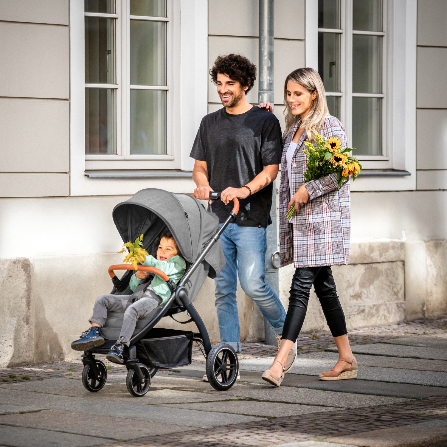 Hauck Kinder-Buggy »Uptown, Black Melange Grey«, 22 kg, bis 22 kg belastbar