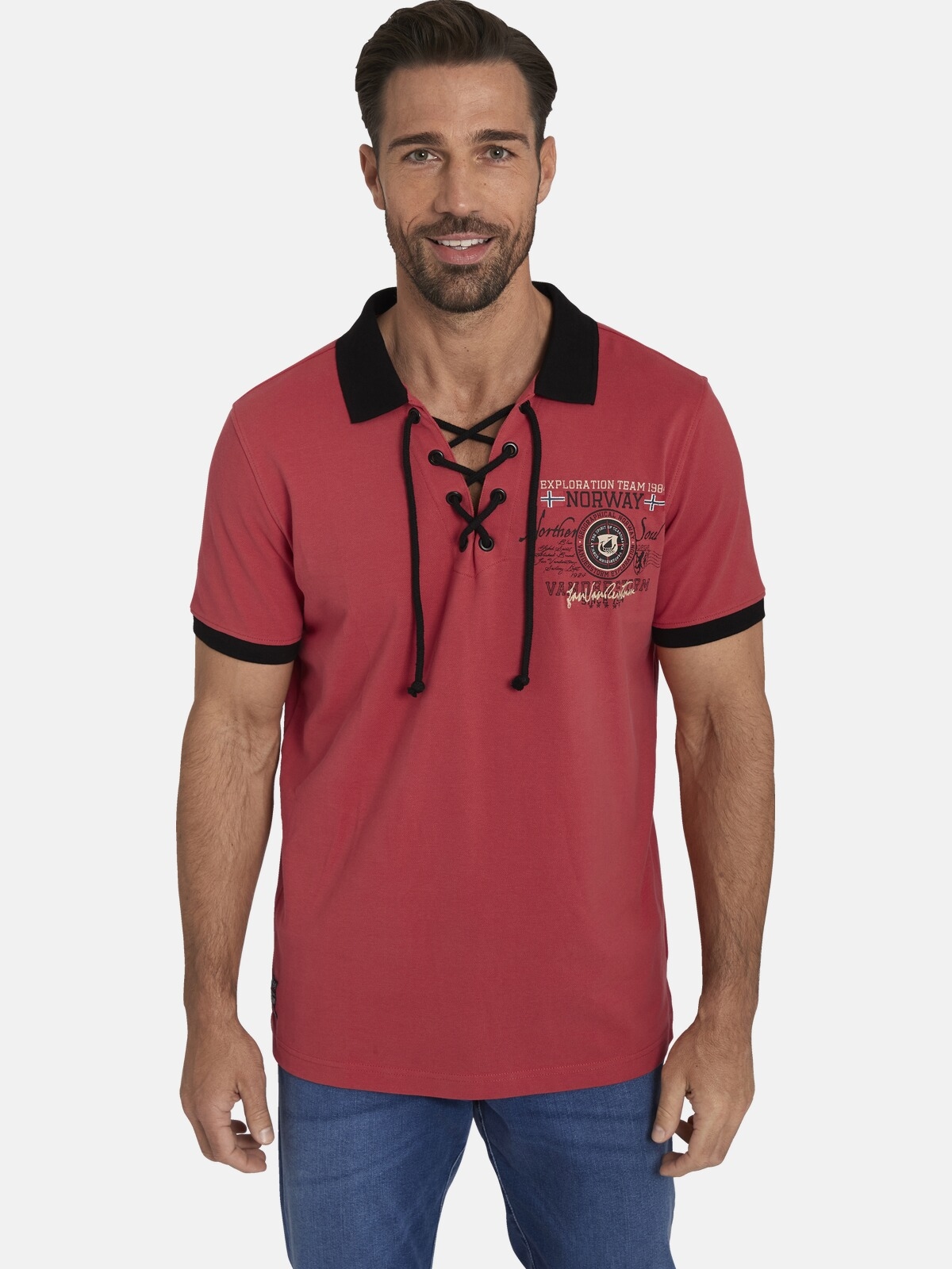 Poloshirt »Doppelpack Poloshirt ELJAR«, mit lässigen Saumschlitzen