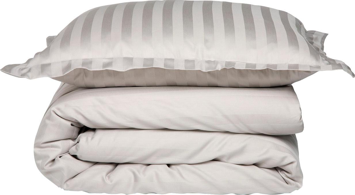 damai Bettwäsche »Streifsatin«, (2 tlg.), in Mako Satin Qualität, 100% Baumwolle, Bett- und Kopfkissenbezug mit Reißverschluss, kühlende Sommerbettwäsche, ganzjährig einsetzbar