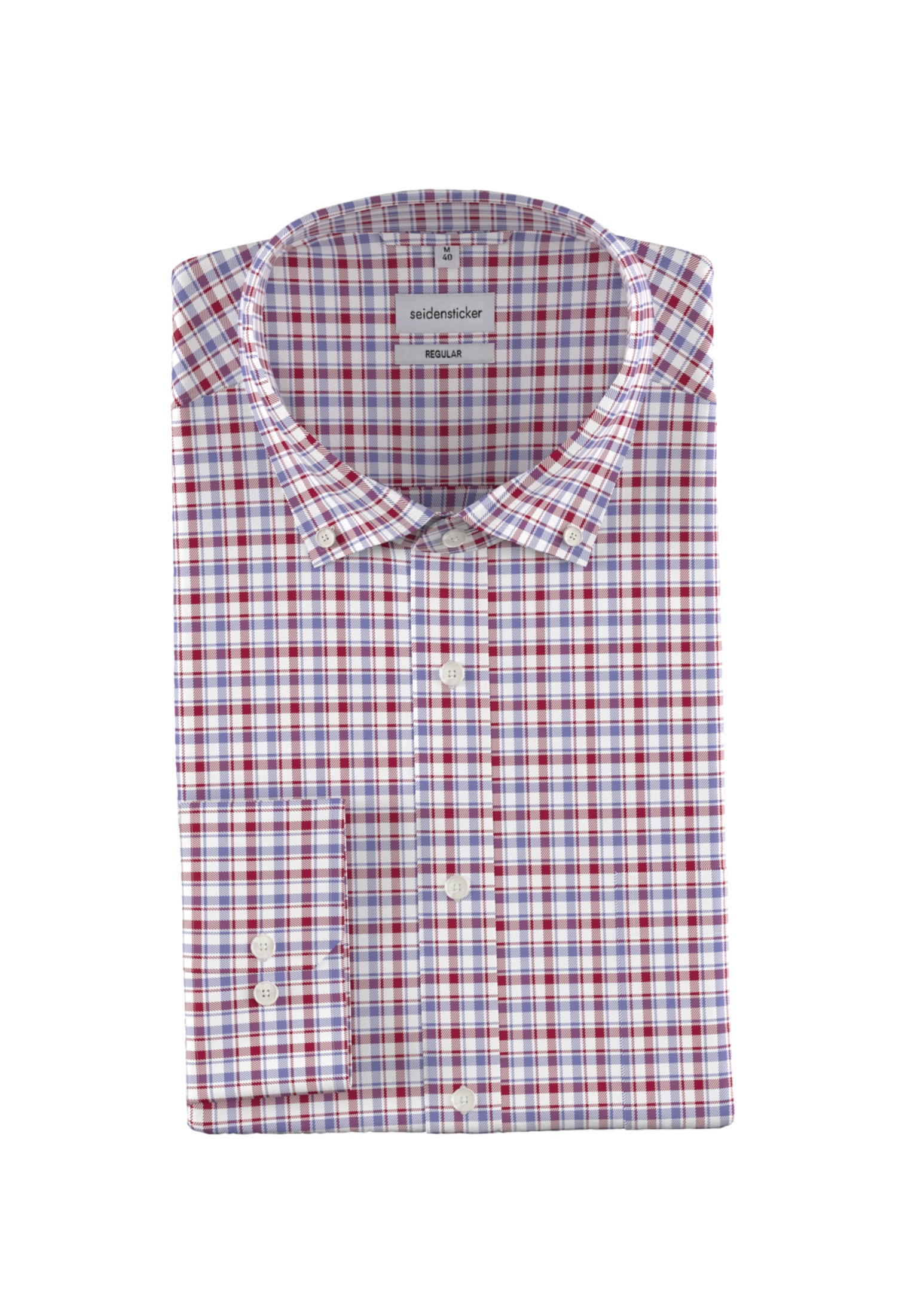 seidensticker Businesshemd »Regular«, Regular Langarm Button-Down-Kragen Karo