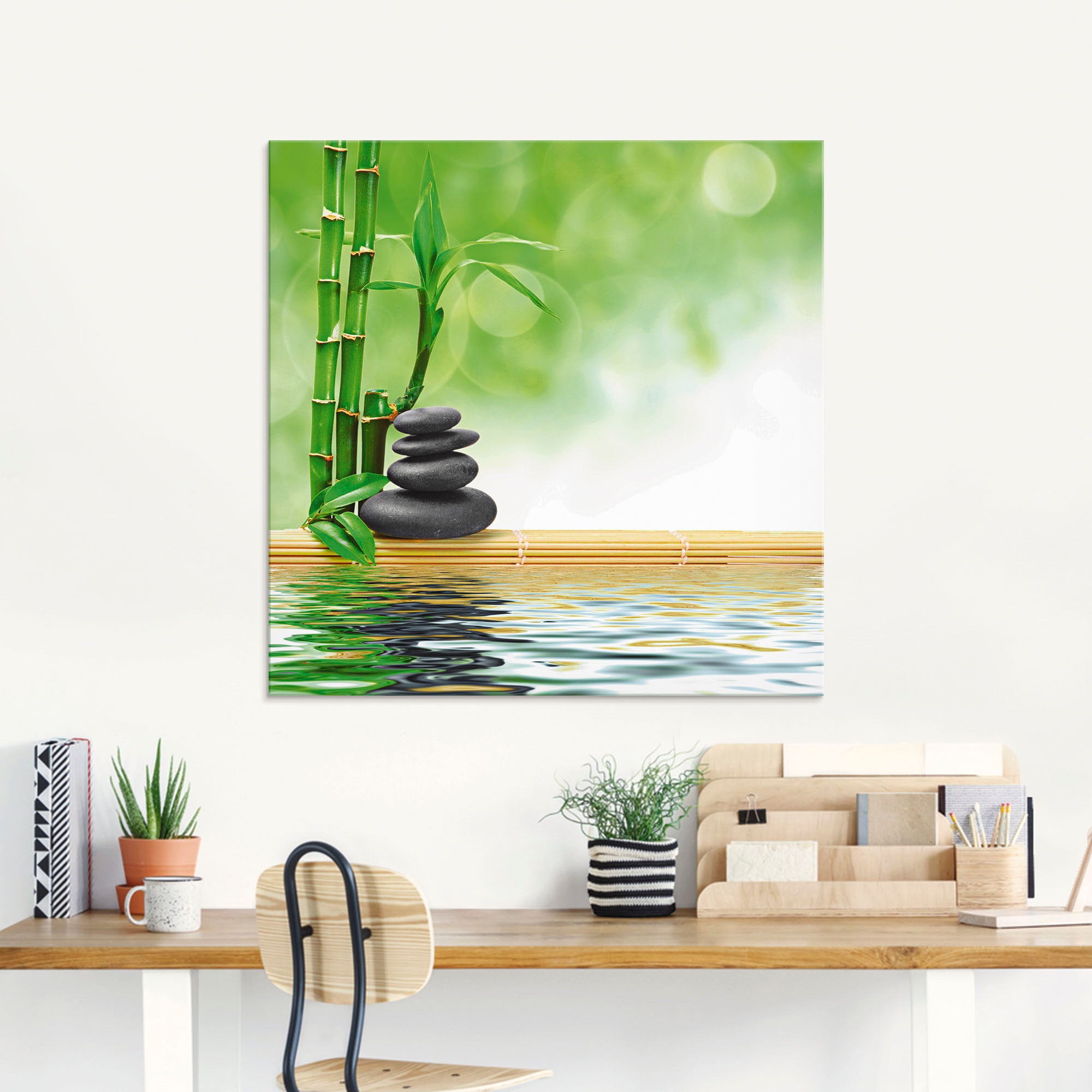 Artland Glasbild »Spa Konzept Zen Basaltsteine«, Zen, (1 St.), in verschiedenen Größen