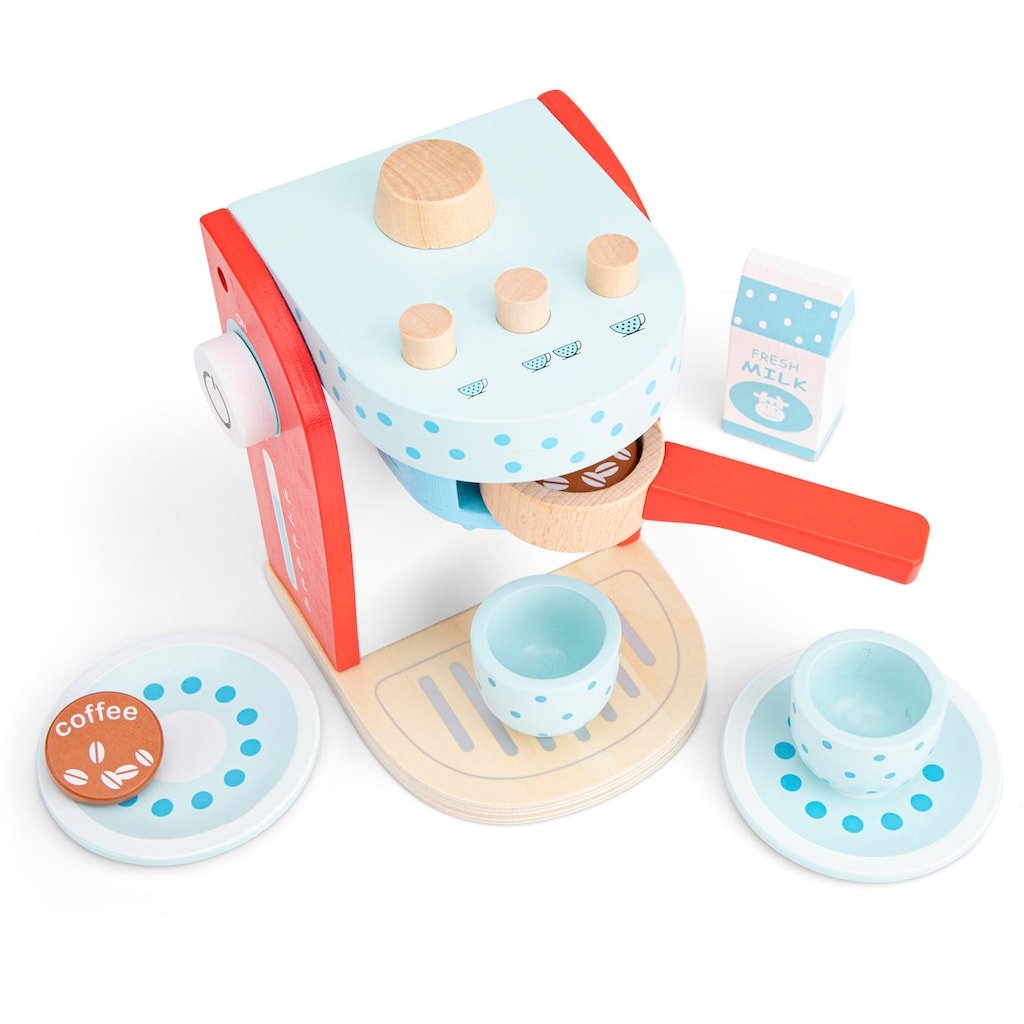 New Classic Toys® Kinder-Kaffeemaschine »Holzspielzeug, Bon Appetit - Kaffeemaschine blau-weiß«