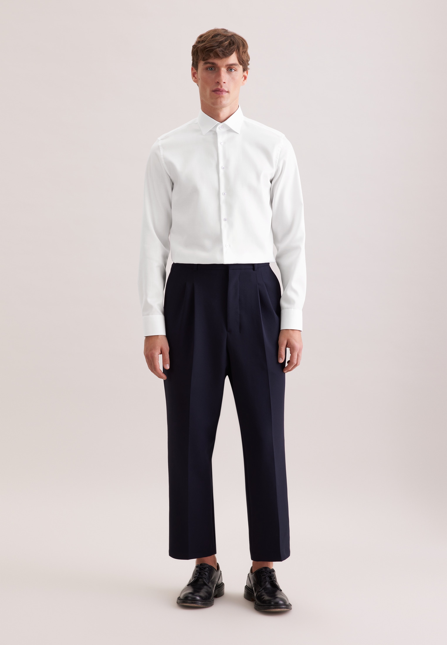 seidensticker Businesshemd »Schwarze Rose« Shaped 1/1 Extra lang Kentkragen Struktur