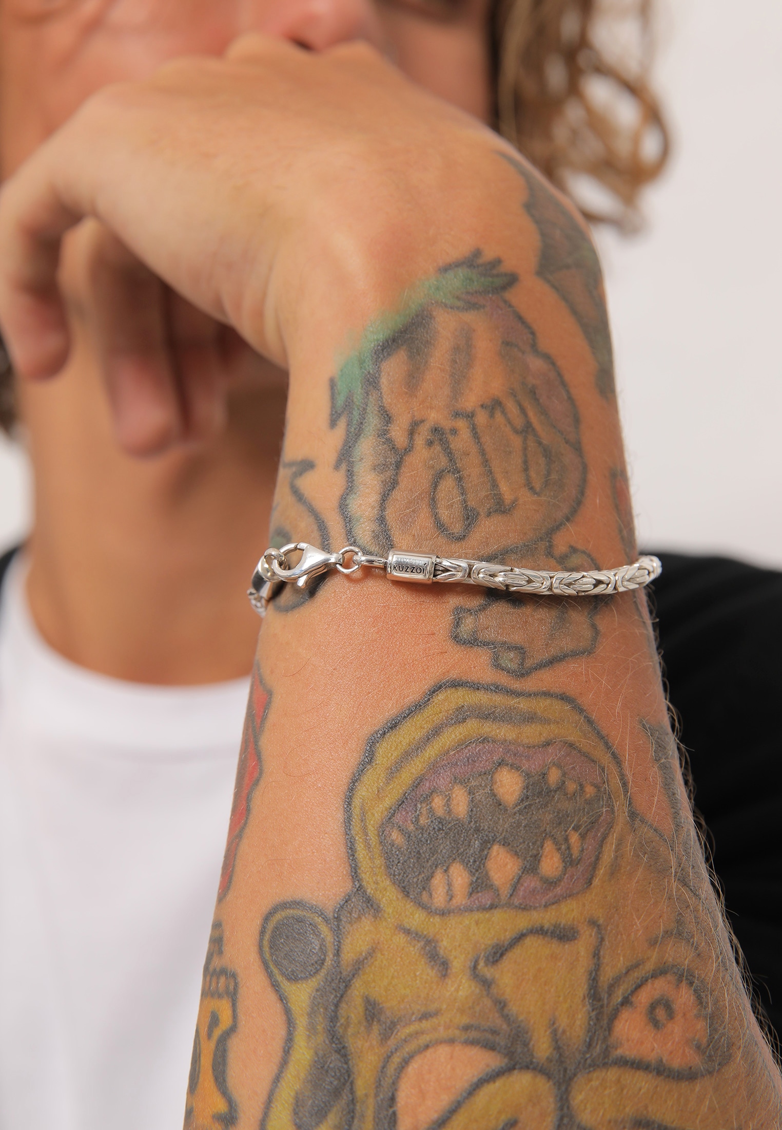 Kuzzoi Armkette »Armband Herren Königskette Robust 925 Silber«