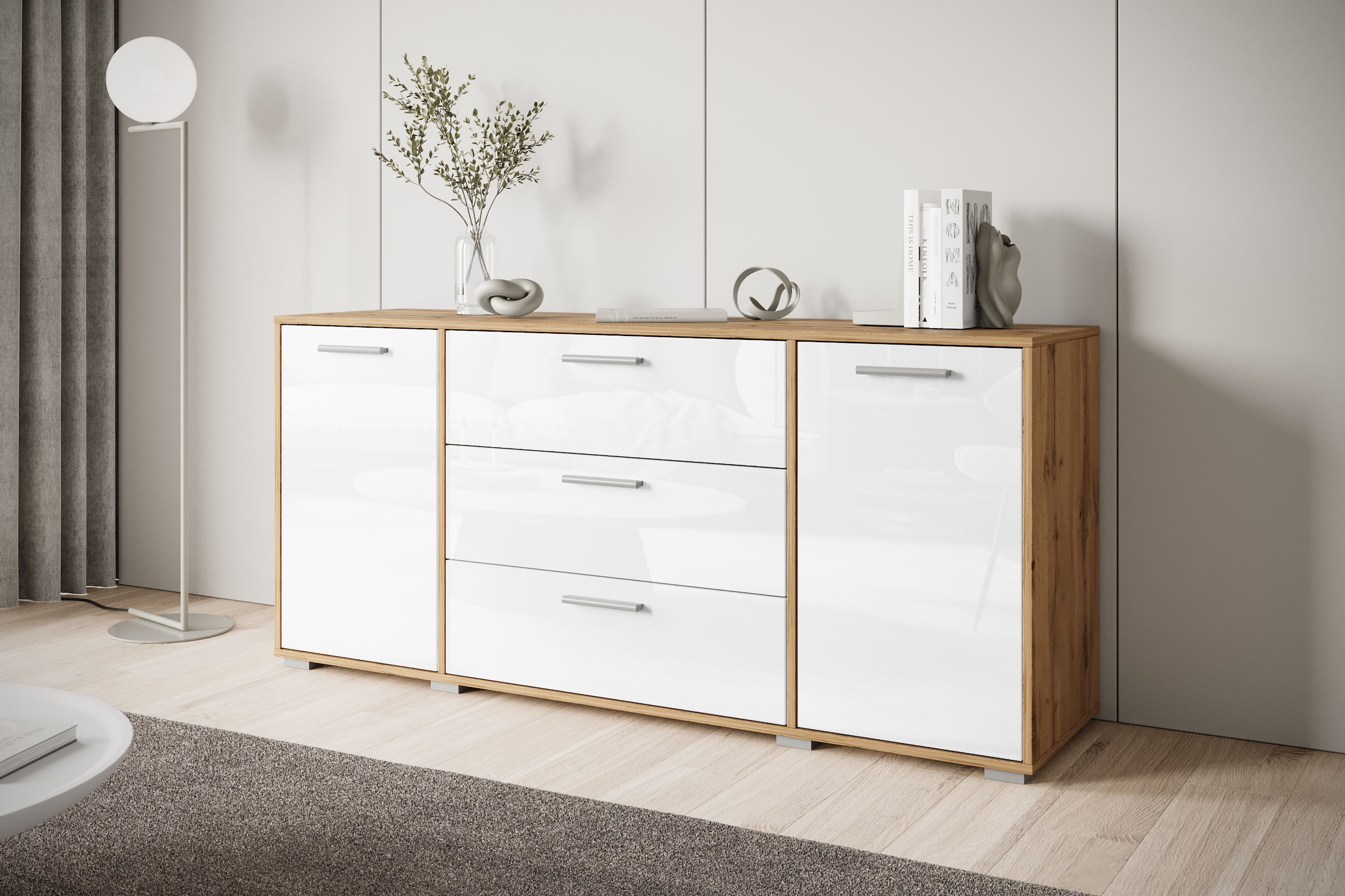 INOSIGN Sideboard »BOGOTA«, moderne Kommode, Schubladenschrank mit verstellbaren Einlegeböden
