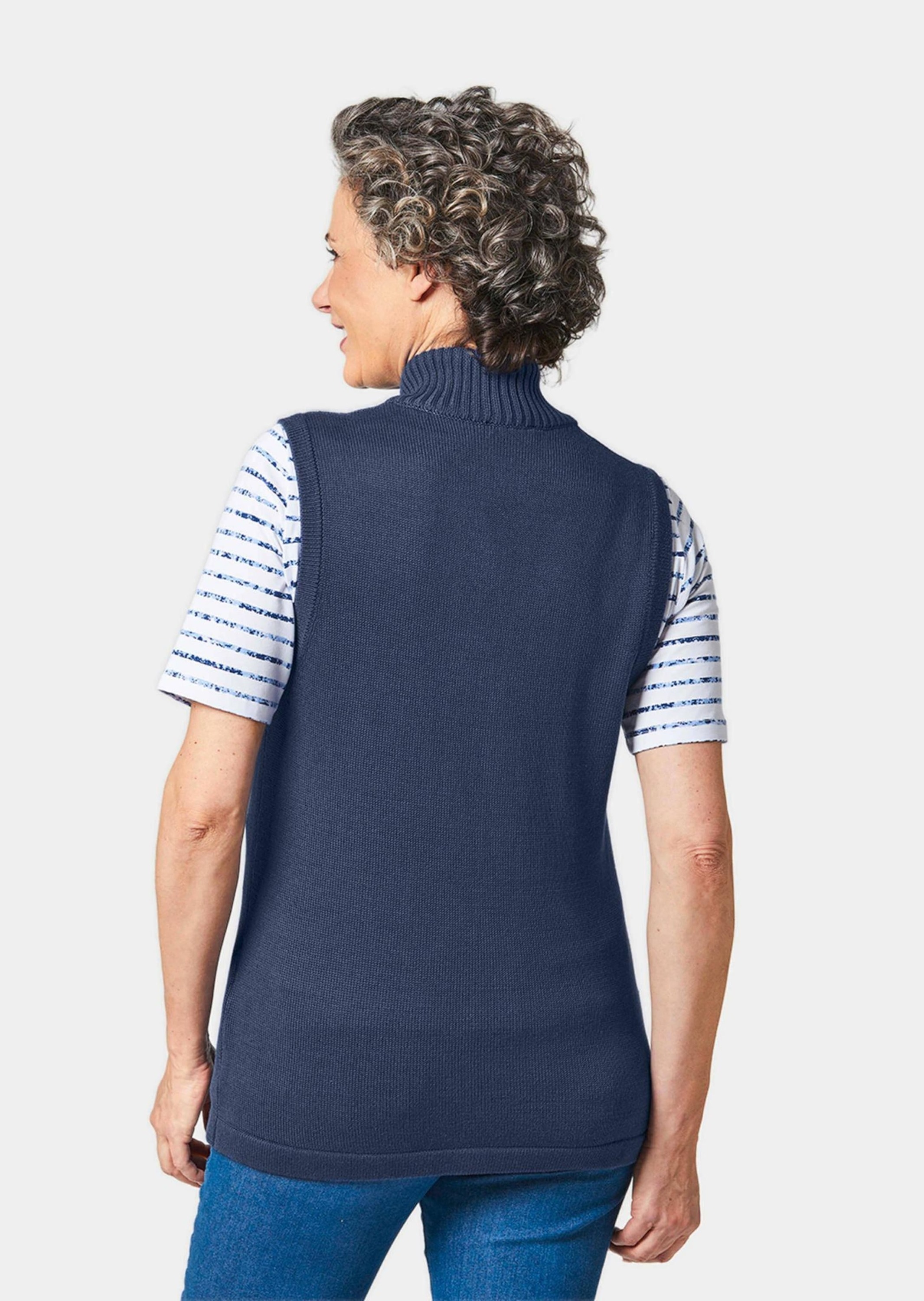 GOLDNER Strickjacke »Kurzgröße Sportliche Strickweste«