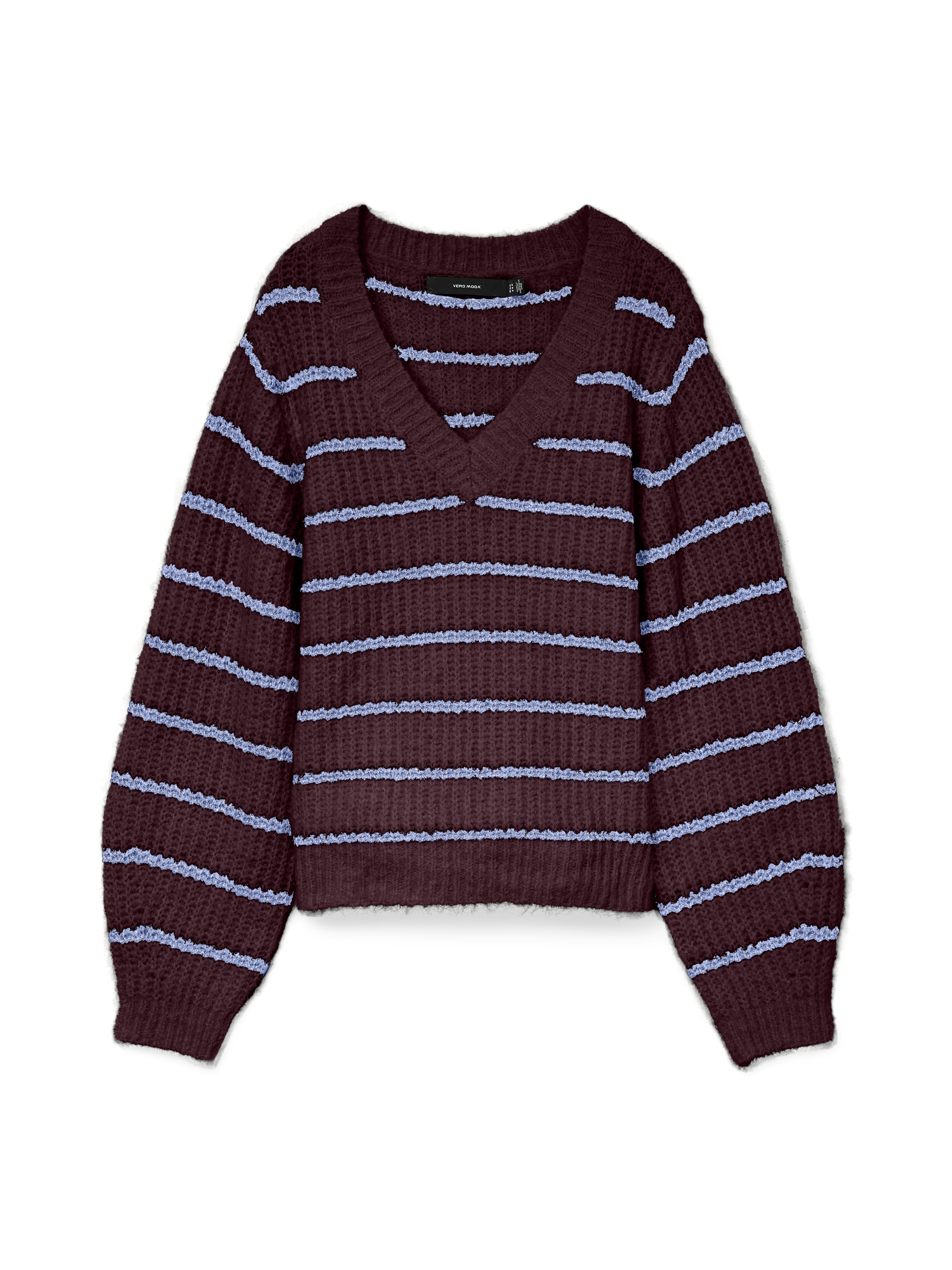 Vero Moda V-Ausschnitt-Pullover »VMAWESOME SHINE LS V-NCK STRIPE PULL BOO« mit Glitzer-Effekt