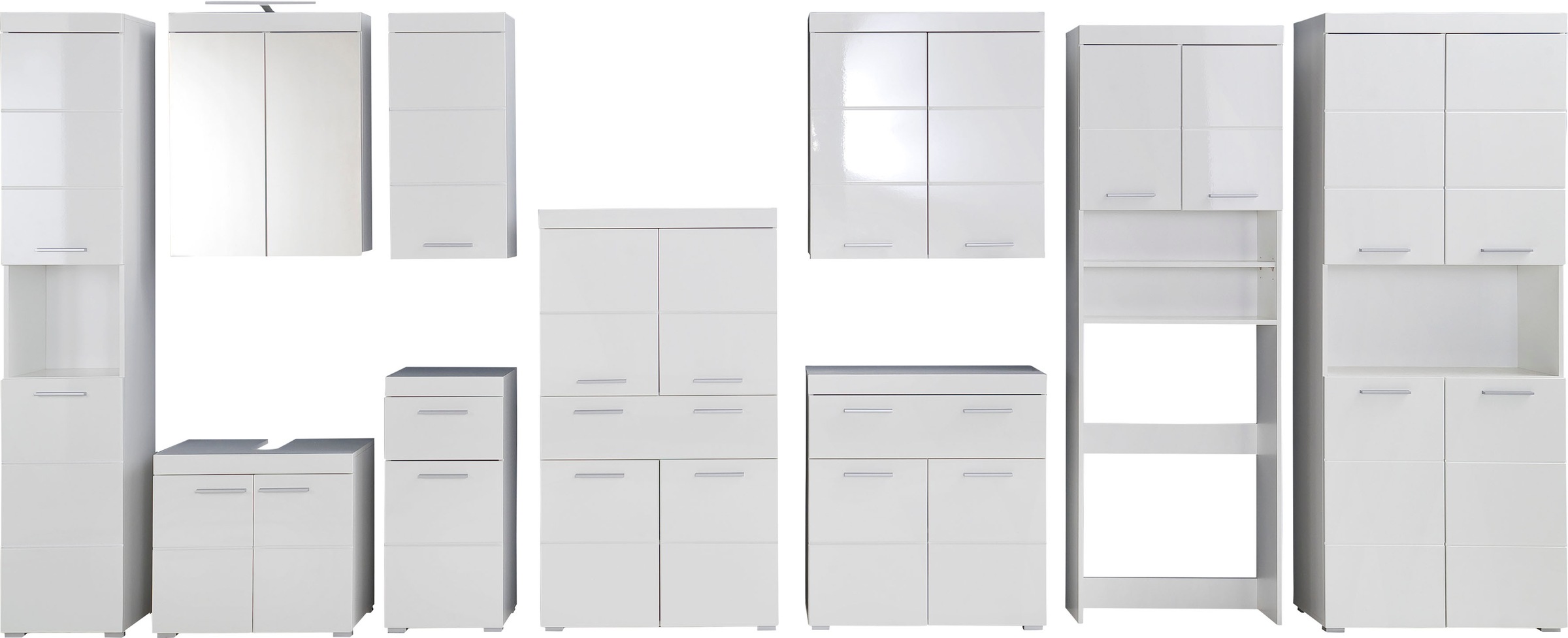 welltime Hängeschrank »Avena« Badschrank breit mit verstellbaren Böden - Maße (B/T/H) 73/23/77 cm