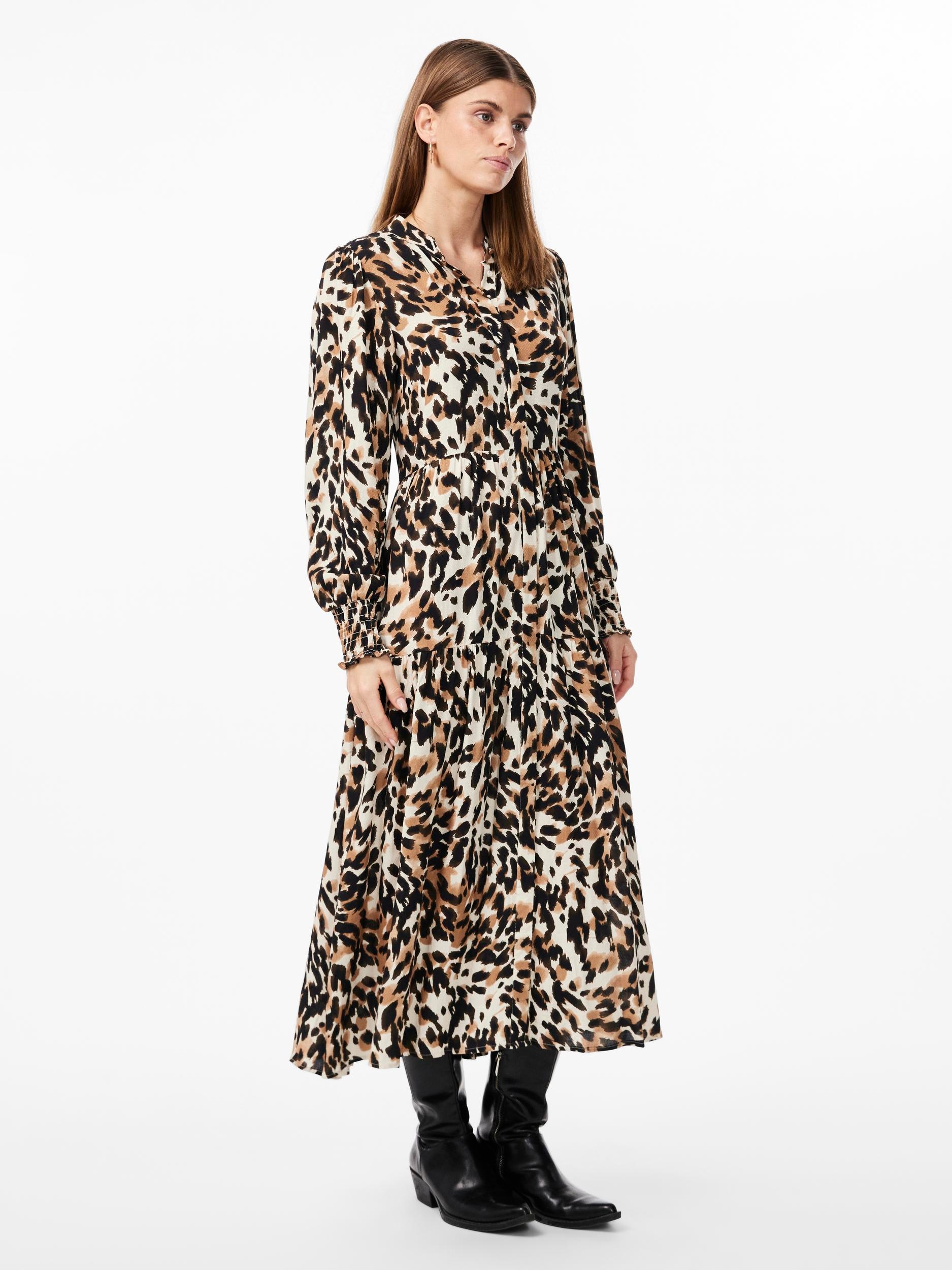 Y.A.S Maxikleid »YASALIRA LS LONG SHIRT DRESS S. NOOS«, mit Volant