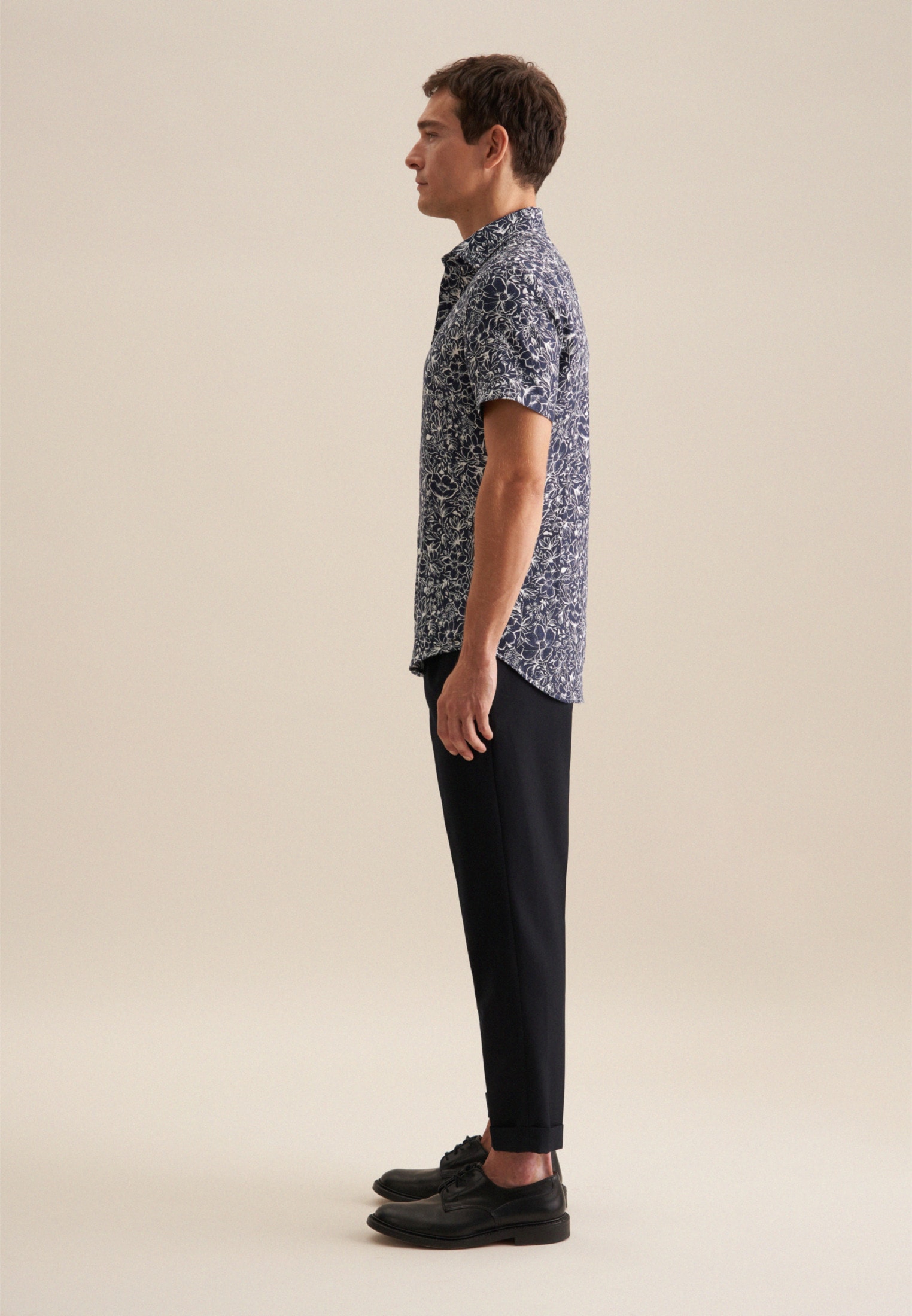 seidensticker Businesshemd »Slim«, Slim Kurzarm Kentkragen Floral